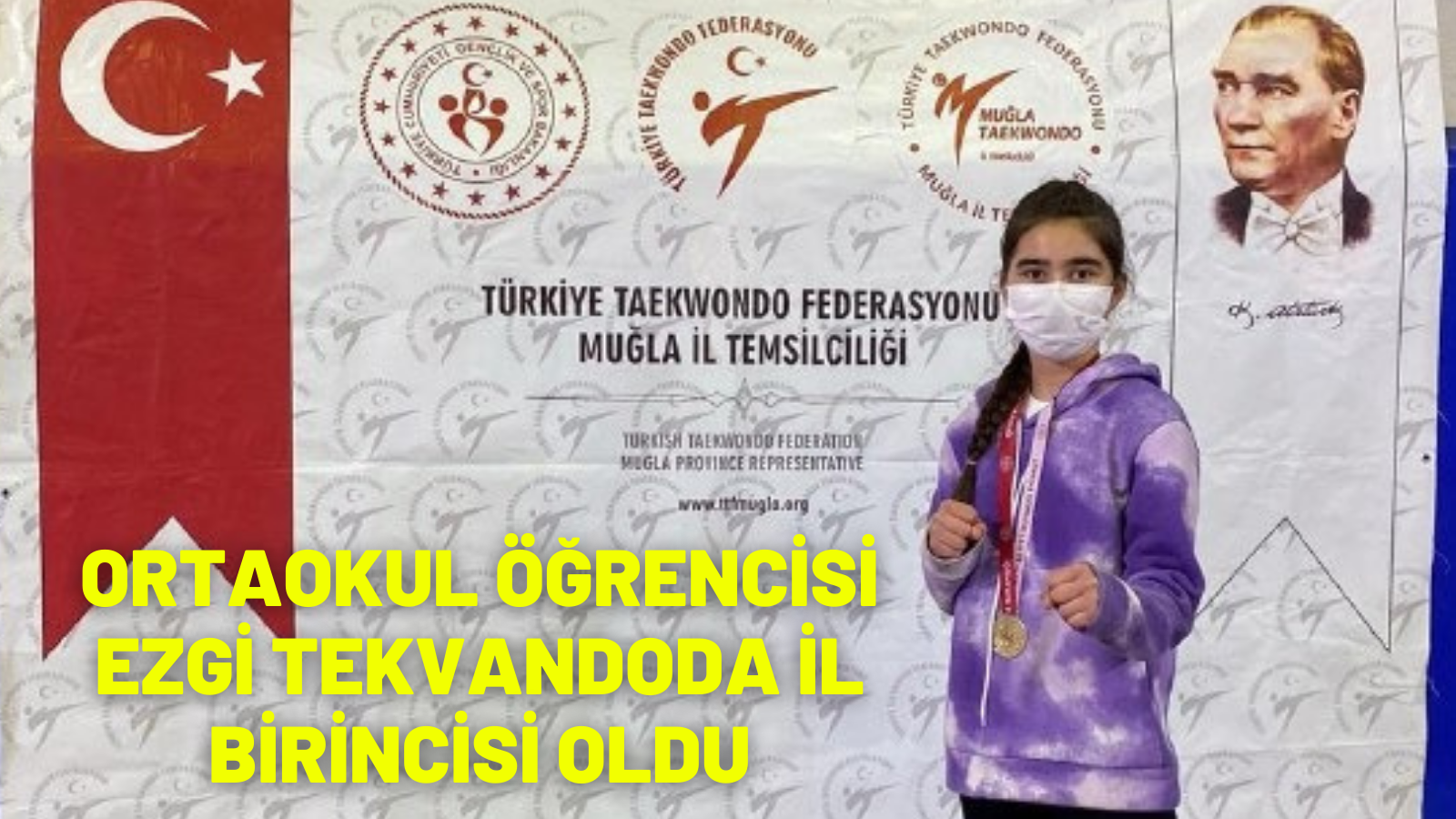 ORTAOKUL ÖĞRENCİSİ EZGİ TEKVANDODA İL BİRİNCİSİ OLDU