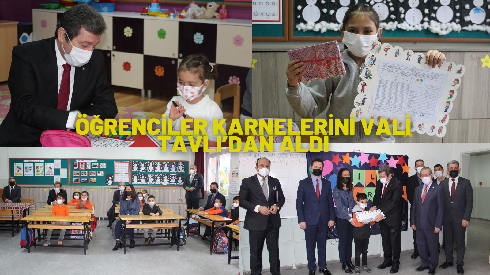 ÖĞRENCİLER KARNELERİNİ VALİ TAVLI’DAN ALDI