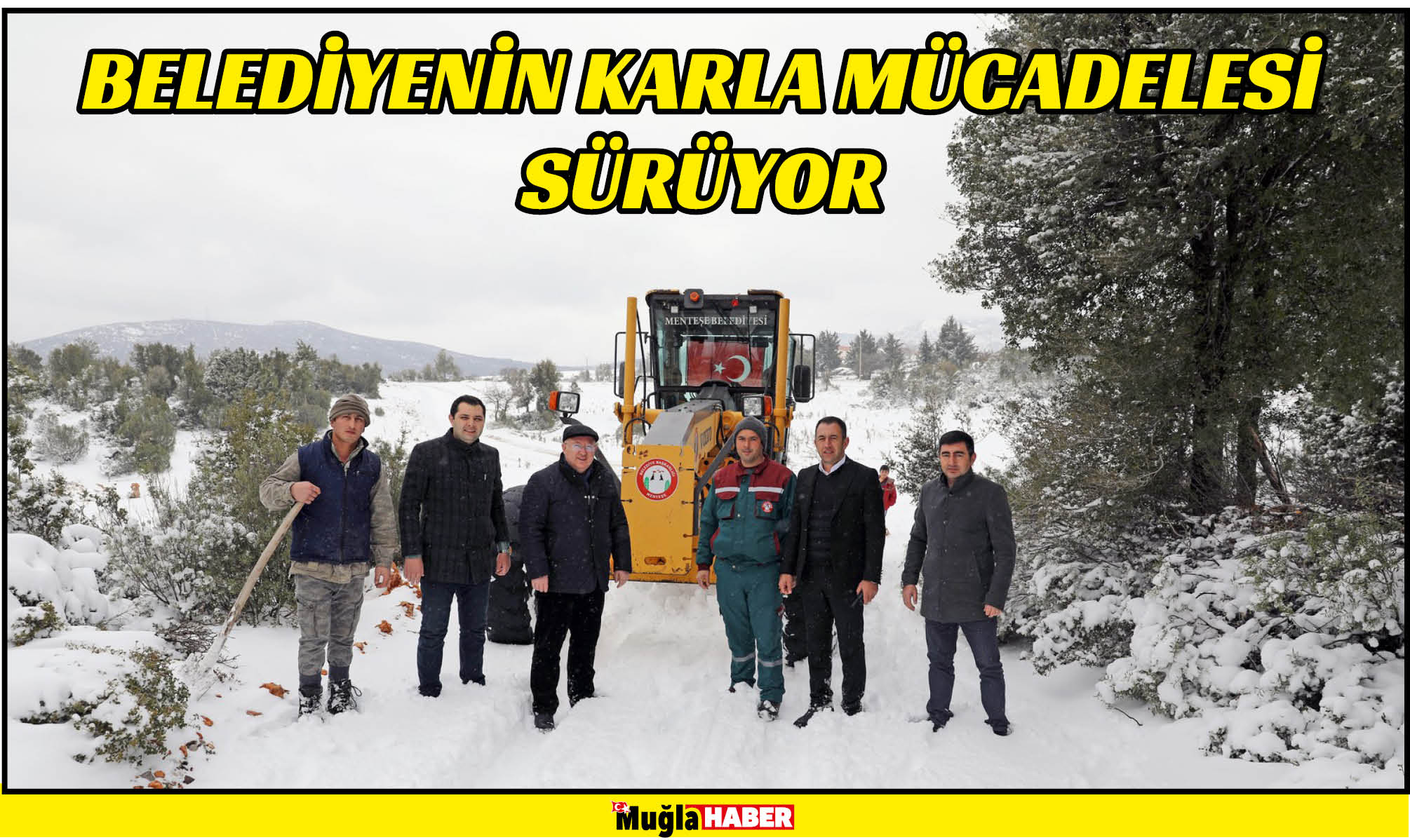 BELEDİYENİN KARLA MÜCADELESİ SÜRÜYOR