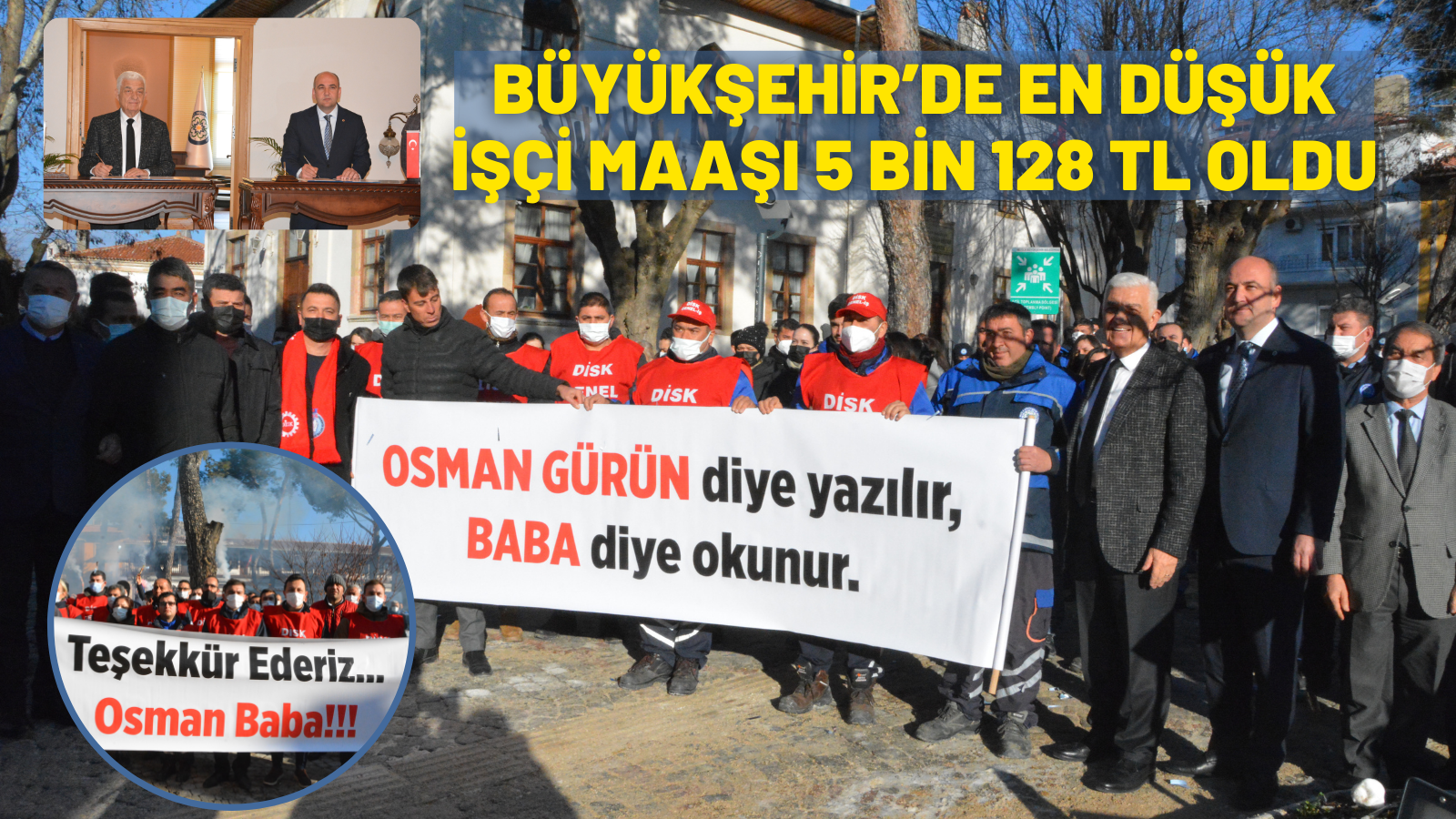 BÜYÜKŞEHİR’DE EN DÜŞÜK İŞÇİ MAAŞI 5 BİN 128 TL OLDU