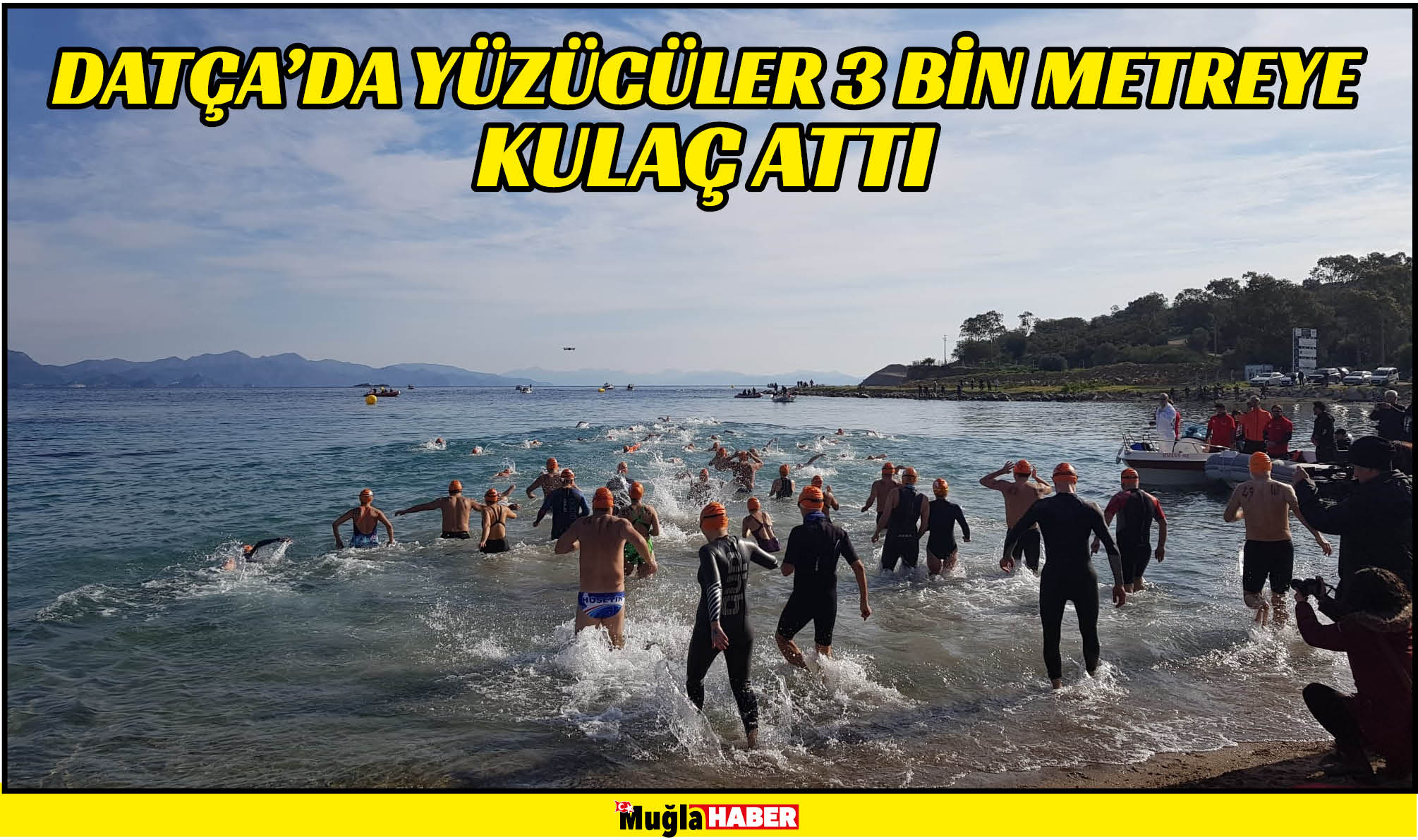 DATÇA’DA YÜZÜCÜLER 3 BİN METREYE KULAÇ ATTI