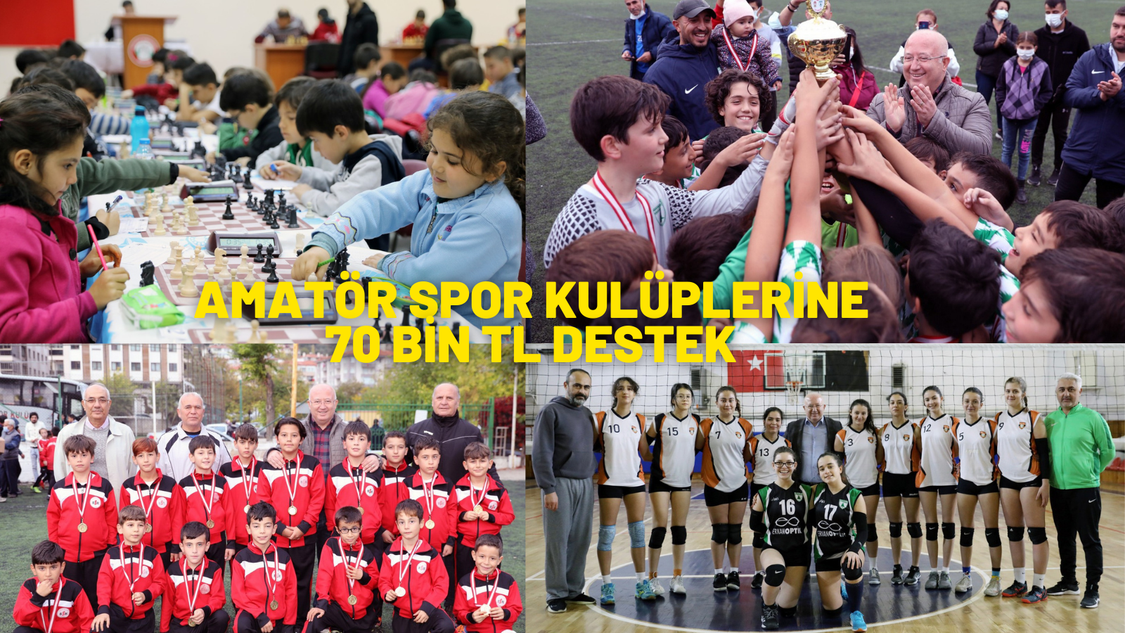 AMATÖR SPOR KULÜPLERİNE 70 BİN TL DESTEK