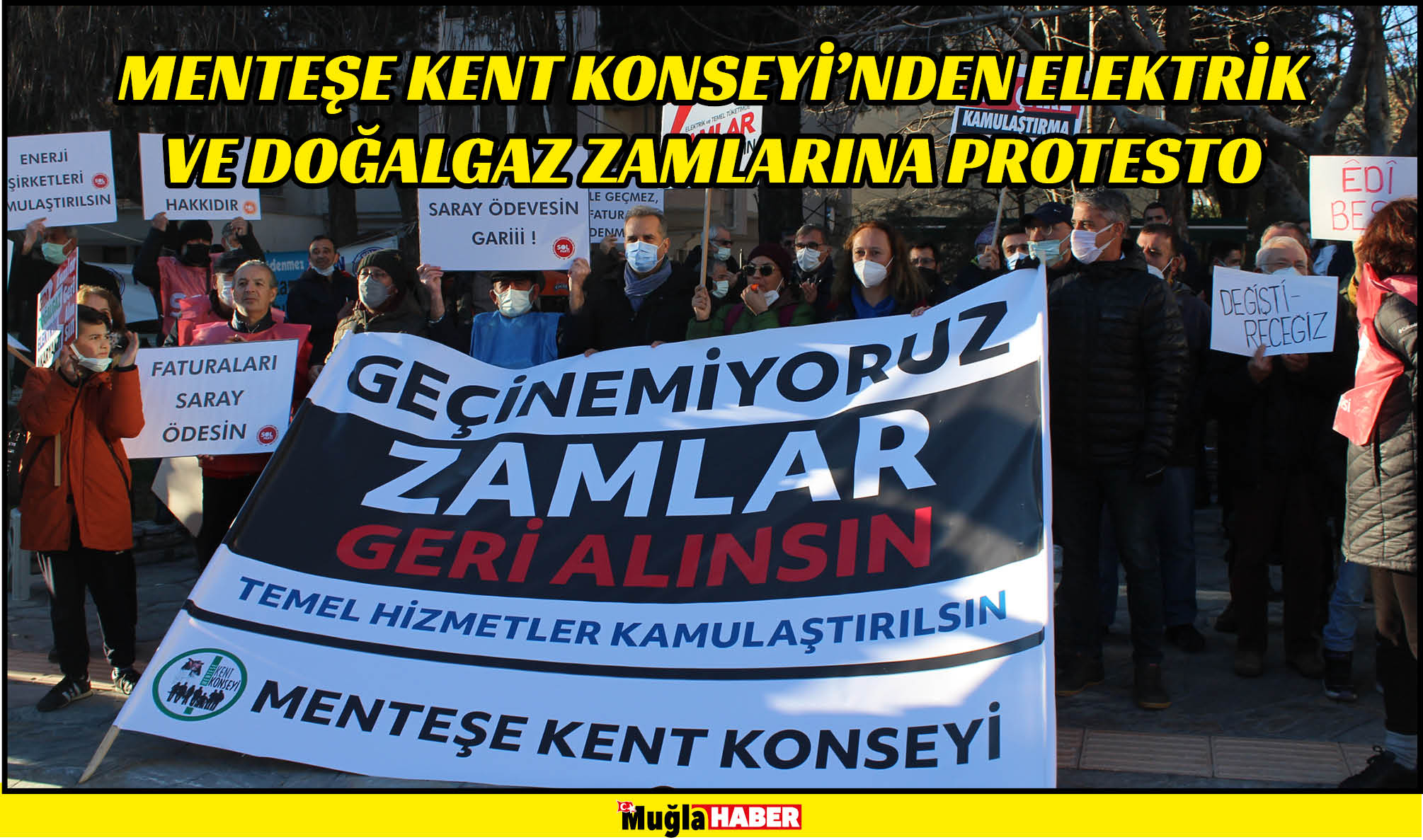 MENTEŞE KENT KONSEYİ’NDEN ELEKTRİK VE DOĞALGAZ ZAMLARINA PROTESTO