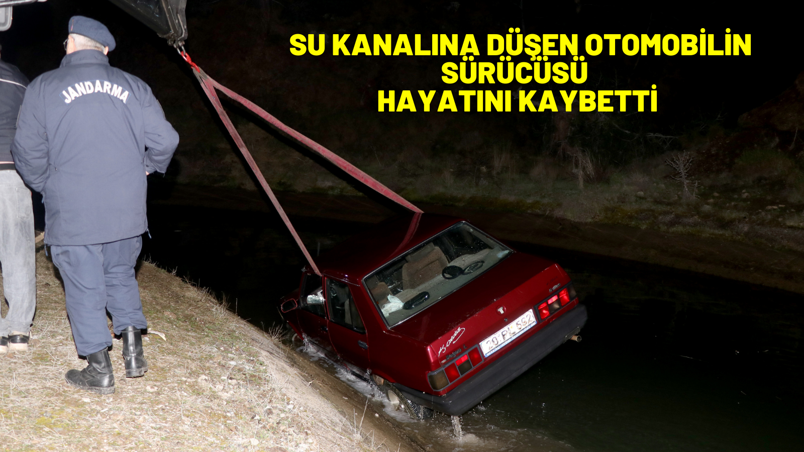 Su kanalına düşen otomobilin sürücüsü hayatını kaybetti