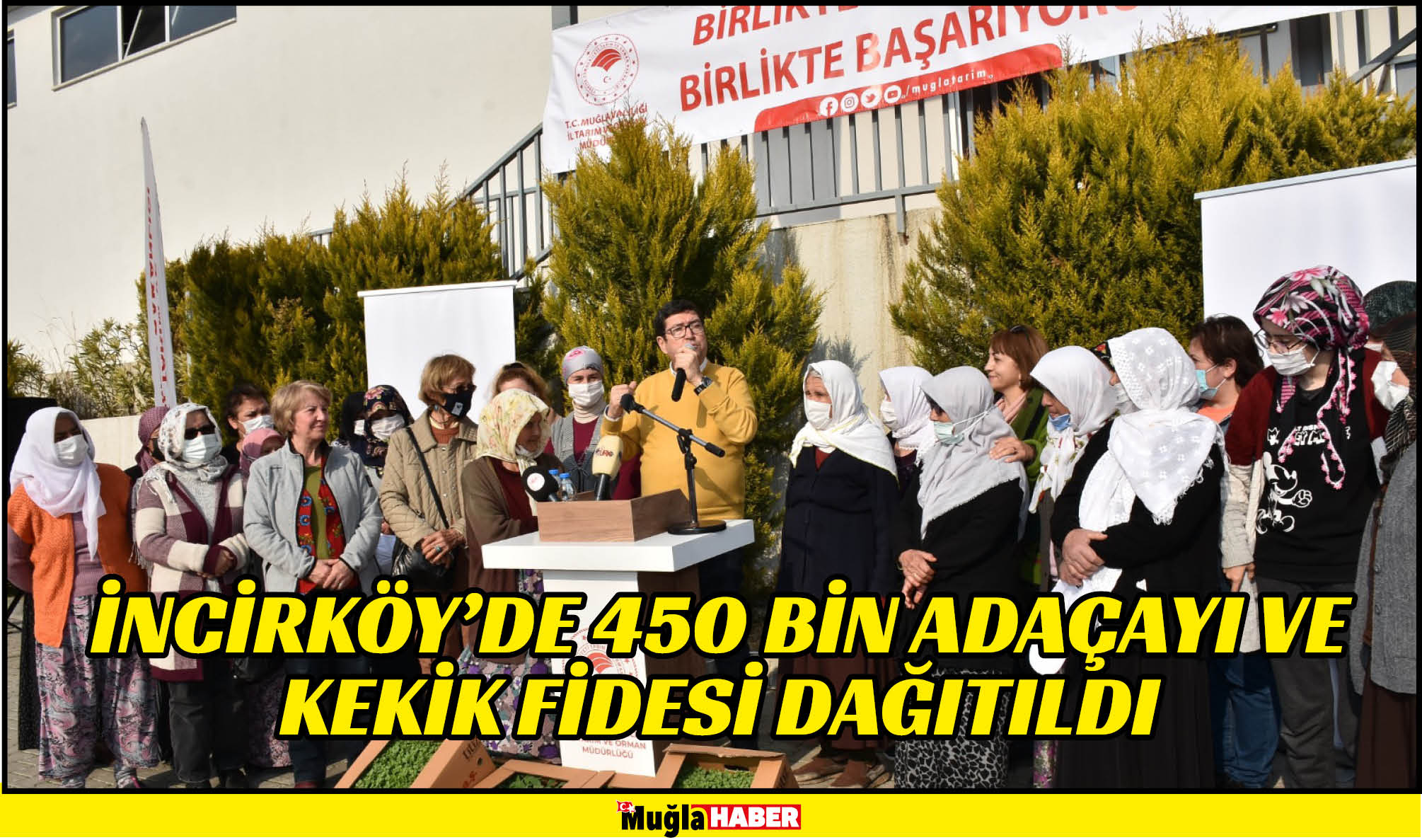 İNCİRKÖY’DE 450 BİN ADAÇAYI VE KEKİK FİDESİ DAĞITILDI