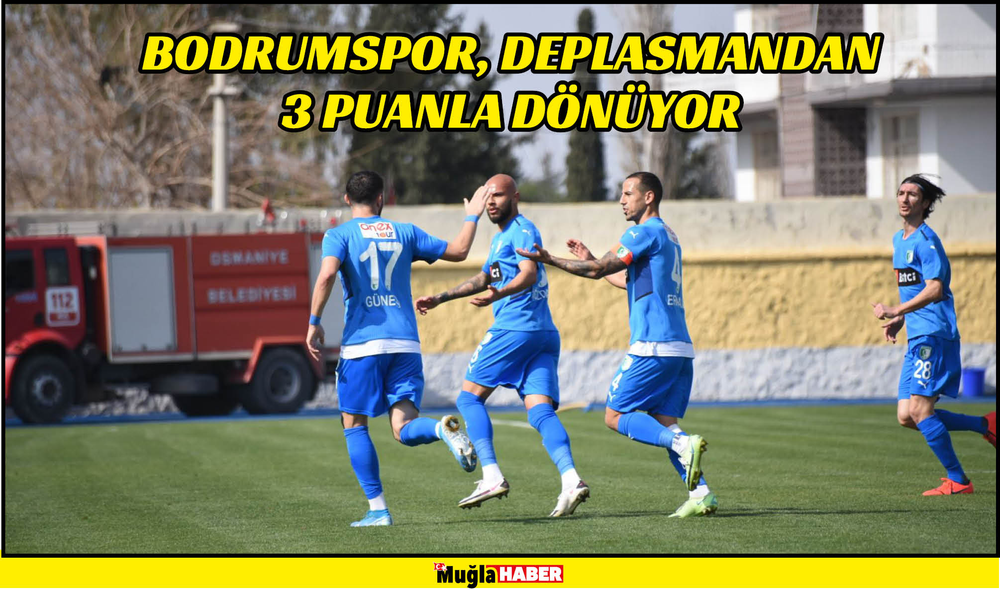 BODRUMSPOR, DEPLASMANDAN 3 PUANLA DÖNÜYOR