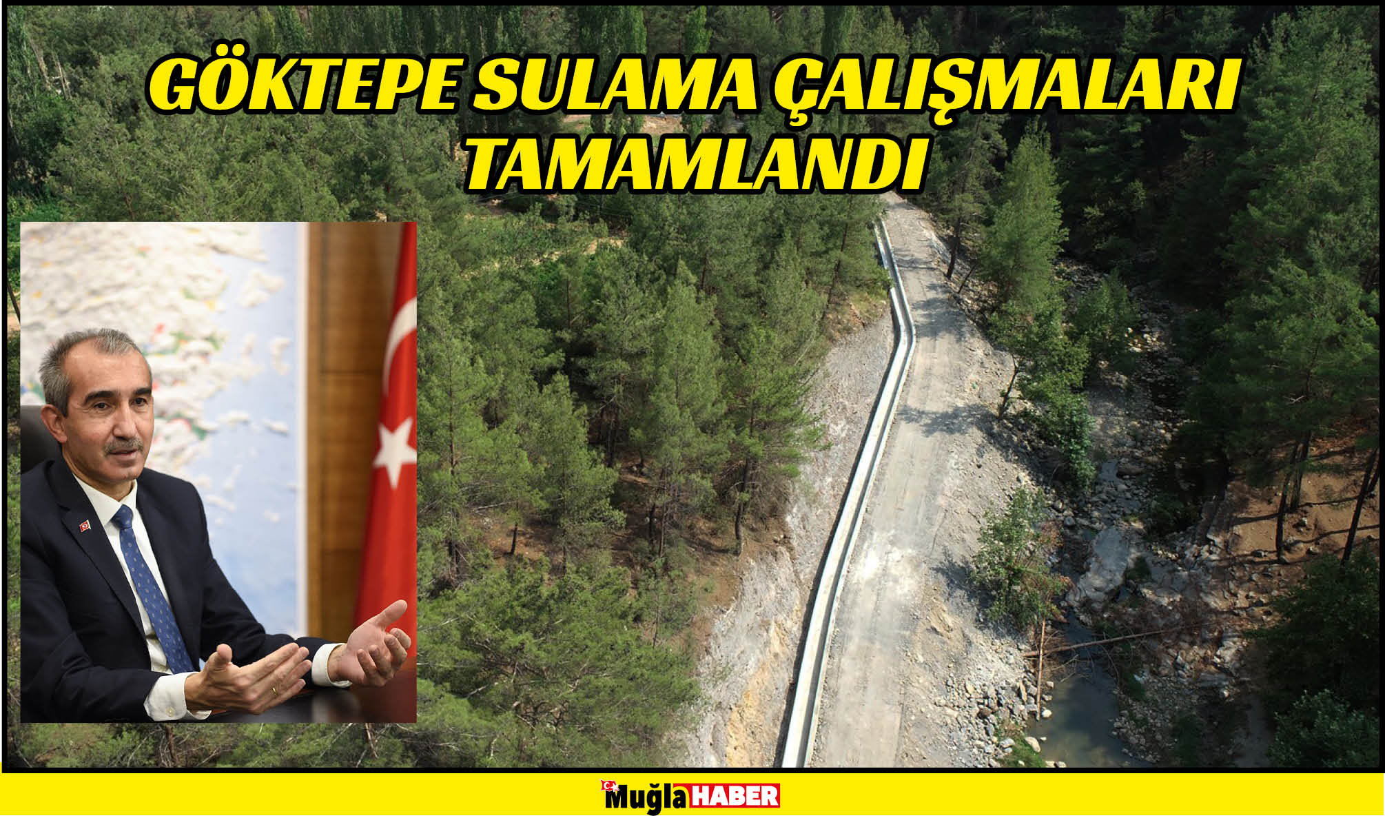 GÖKTEPE SULAMA ÇALIŞMALARI TAMAMLANDI 