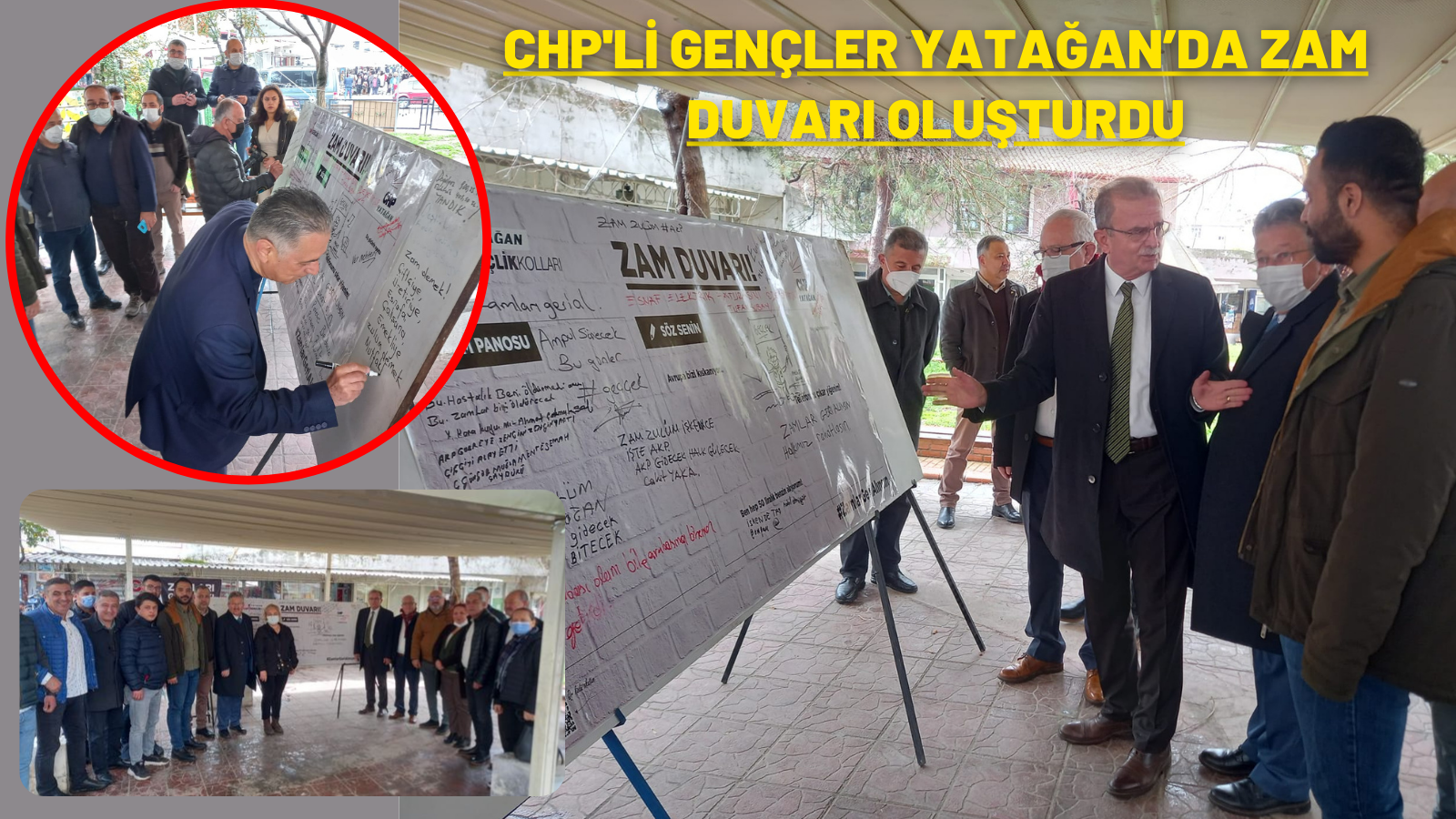 CHP'Lİ GENÇLER YATAĞAN’DA ZAM DUVARI OLUŞTURDU