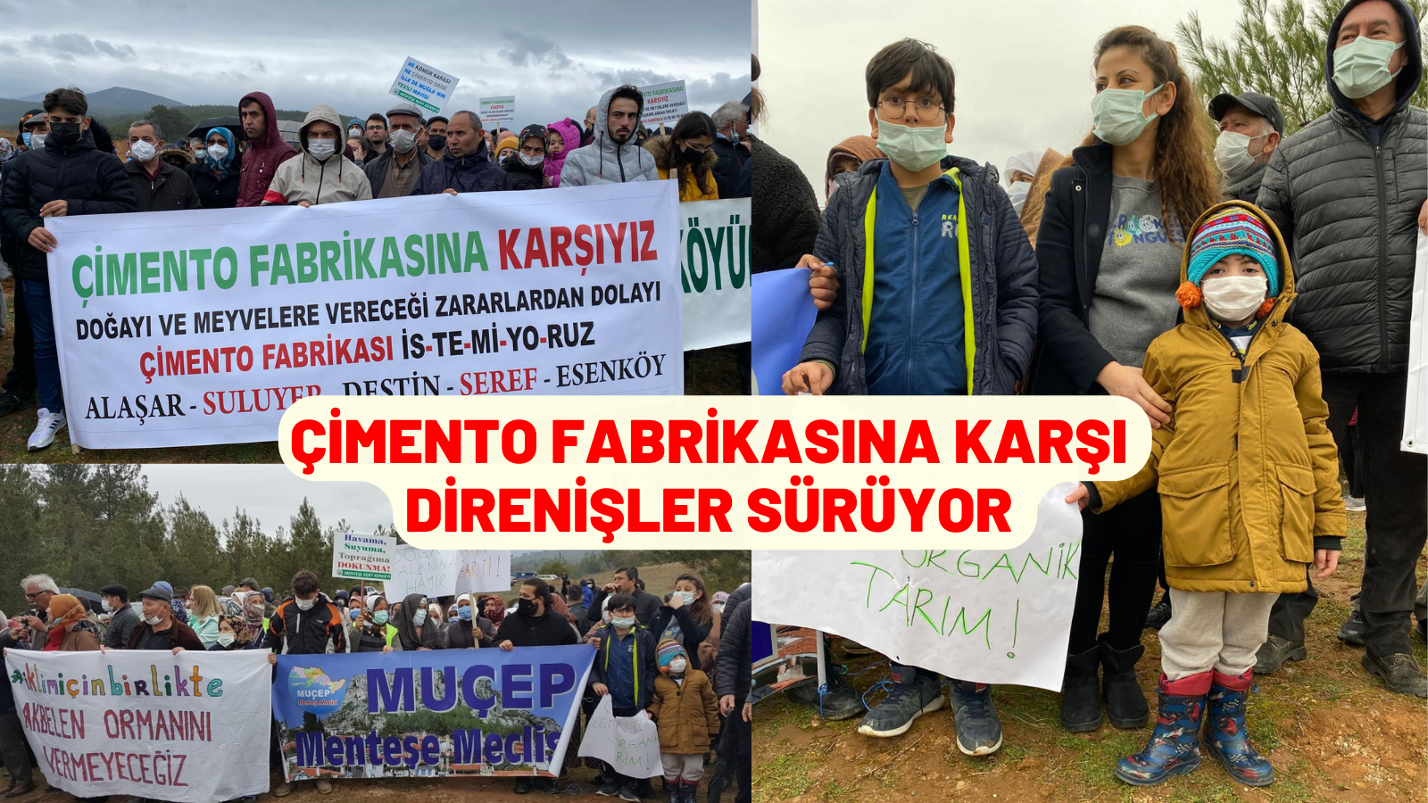 ÇİMENTO FABRİKASINA KARŞI DİRENİŞLER SÜRÜYOR