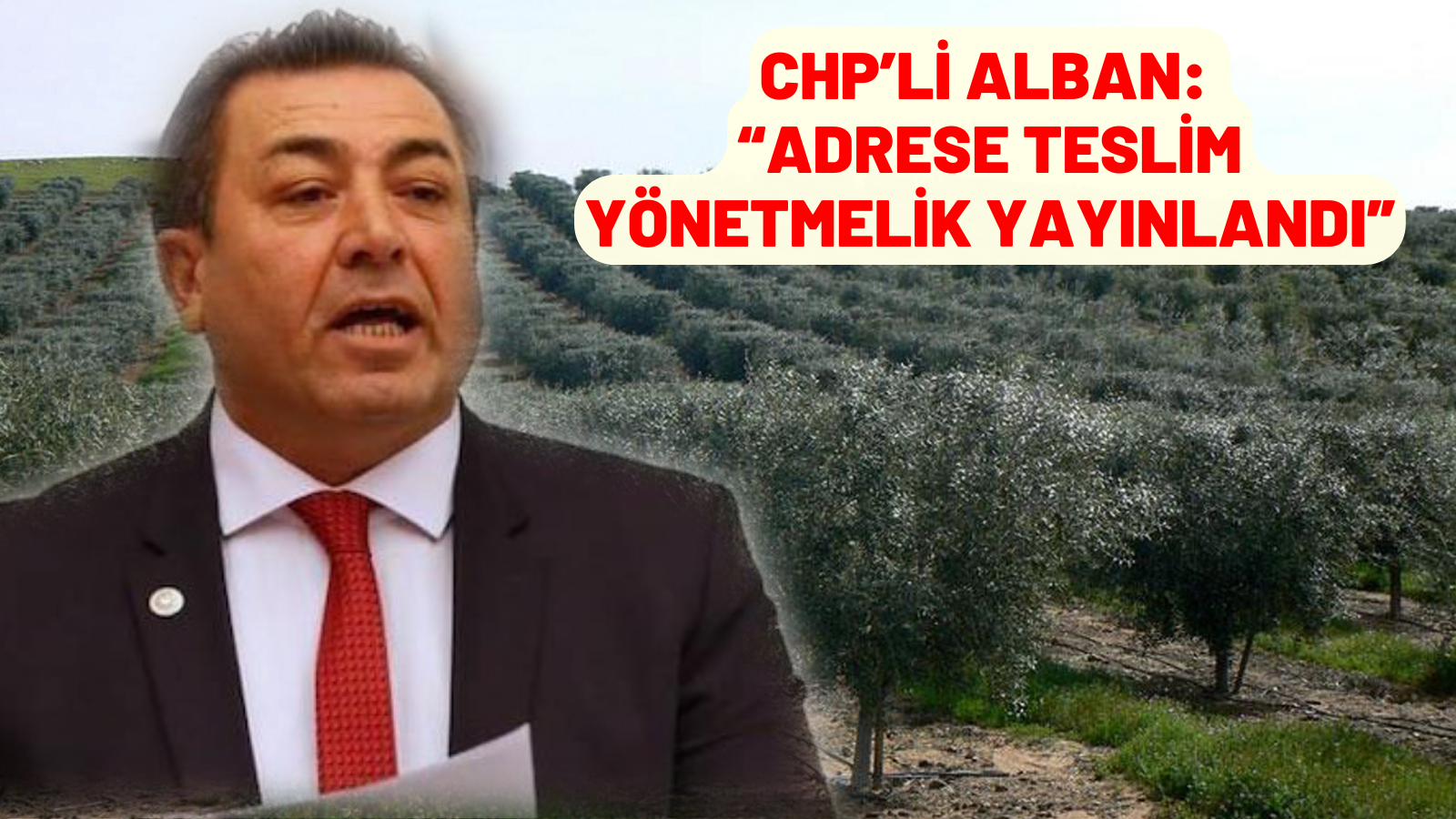 CHP’Lİ ALBAN: “ADRESE TESLİM YÖNETMELİK YAYINLANDI”