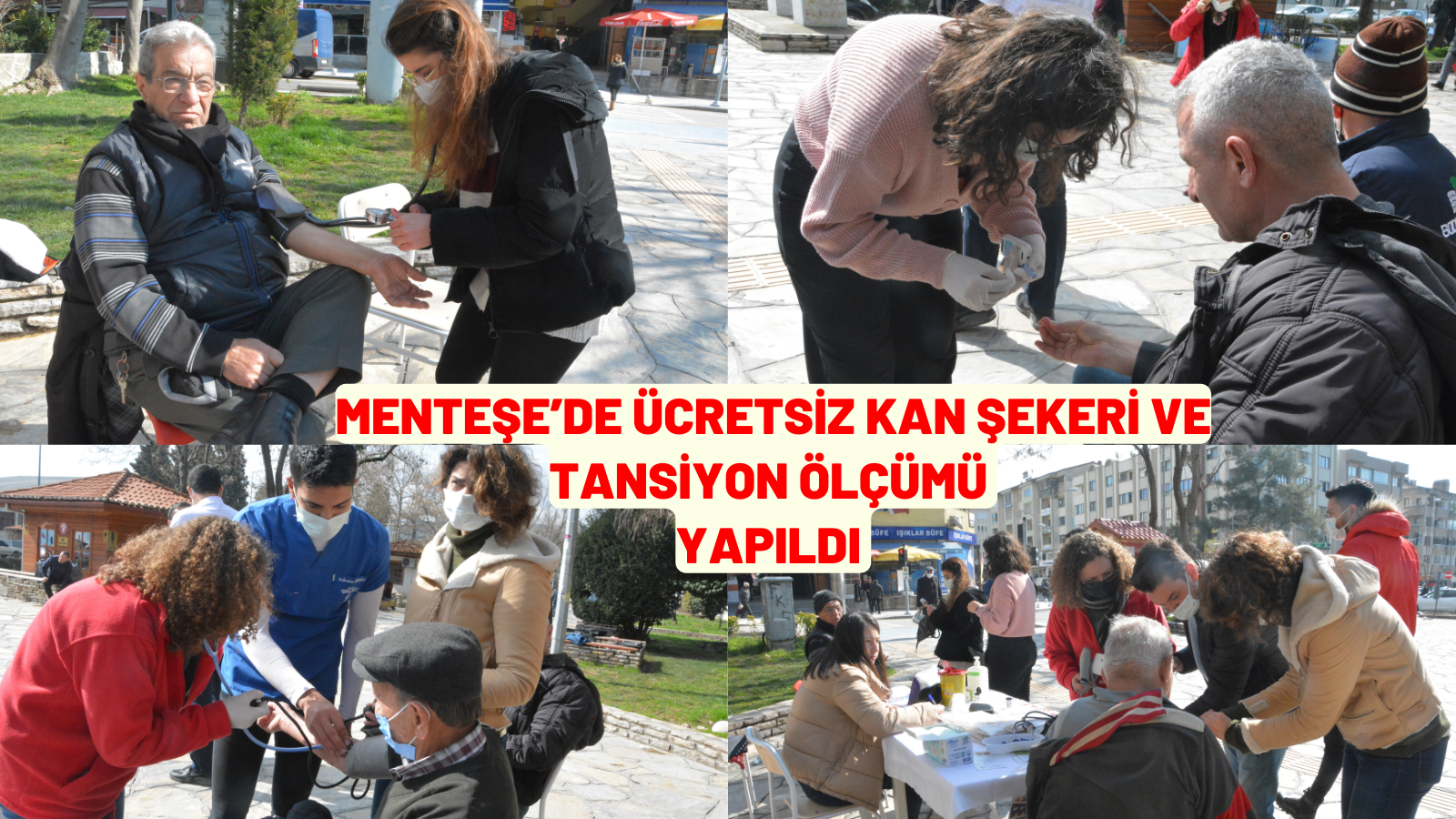 MENTEŞE’DE ÜCRETSİZ KAN ŞEKERİ VE TANSİYON ÖLÇÜMÜ YAPILDI