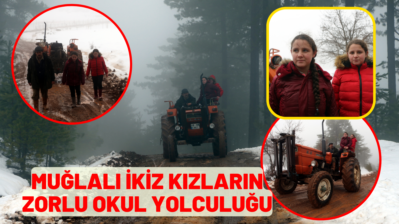 Muğlalı ikiz kızların zorlu okul yolculuğu