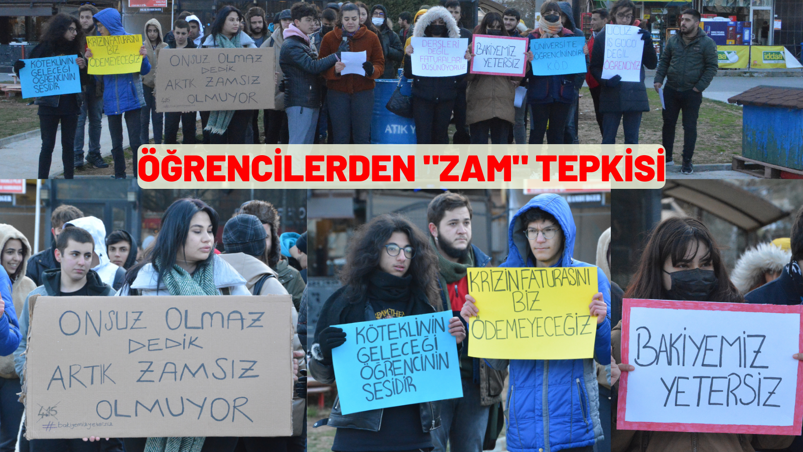 ÖĞRENCİLERDEN ZAM TEPKİSİ