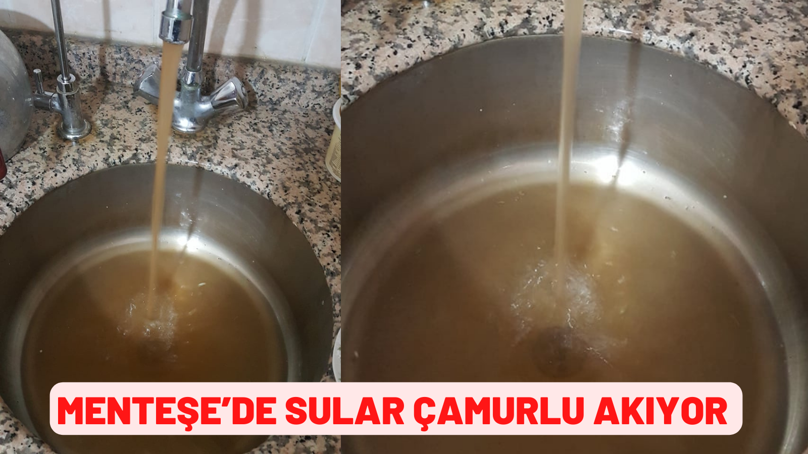 MENTEŞE’DE SULAR ÇAMURLU AKIYOR