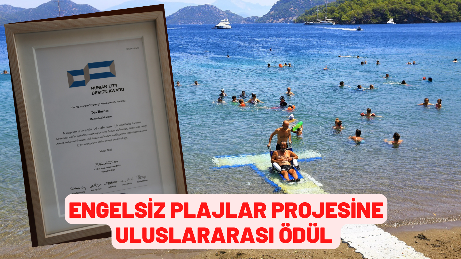 ENGELSİZ PLAJLAR PROJESİNE ULUSLARARASI ÖDÜL