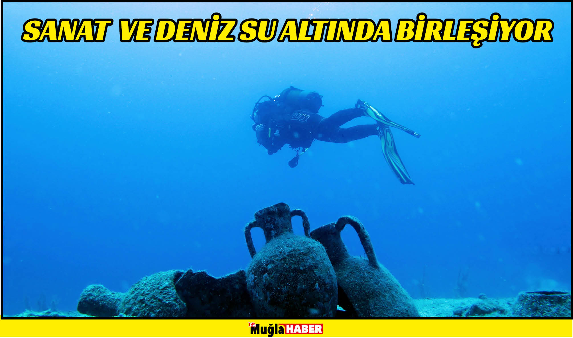 SANAT  VE DENİZ SU ALTINDA BİRLEŞİYOR