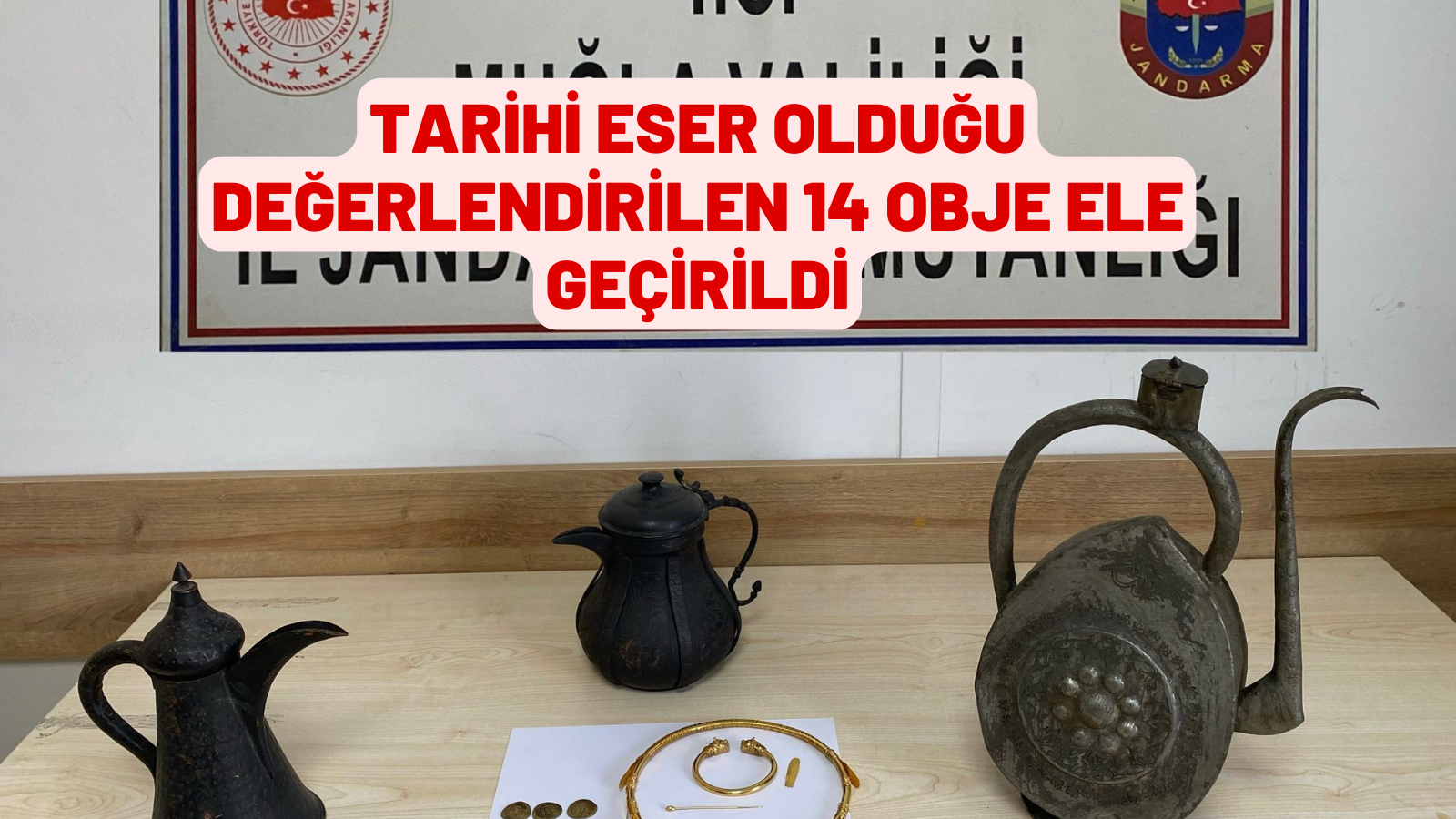 tarihi eser olduğu değerlendirilen 14 obje ele geçirildi