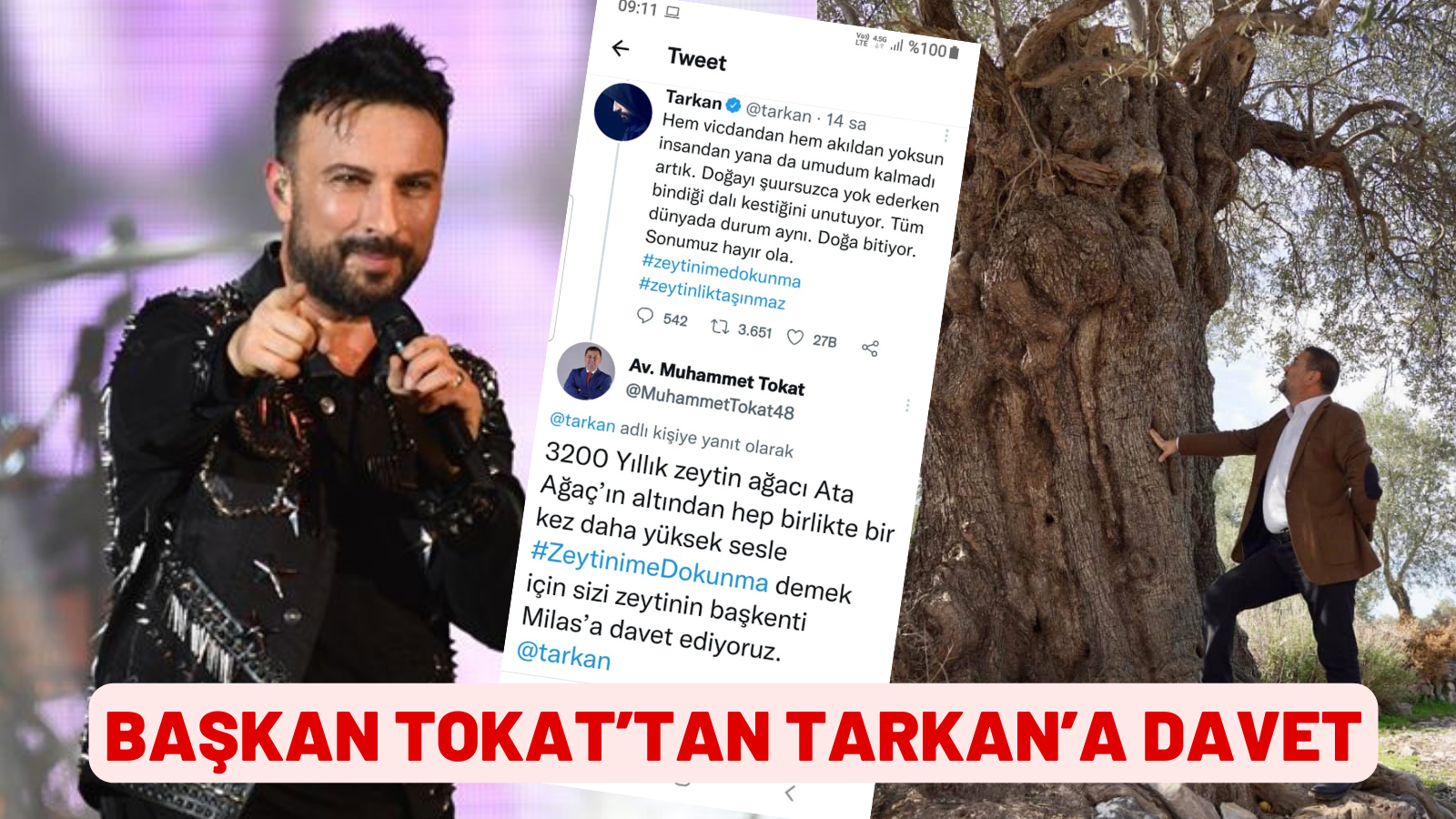 BAŞKAN TOKAT’TAN TARKAN’A DAVET