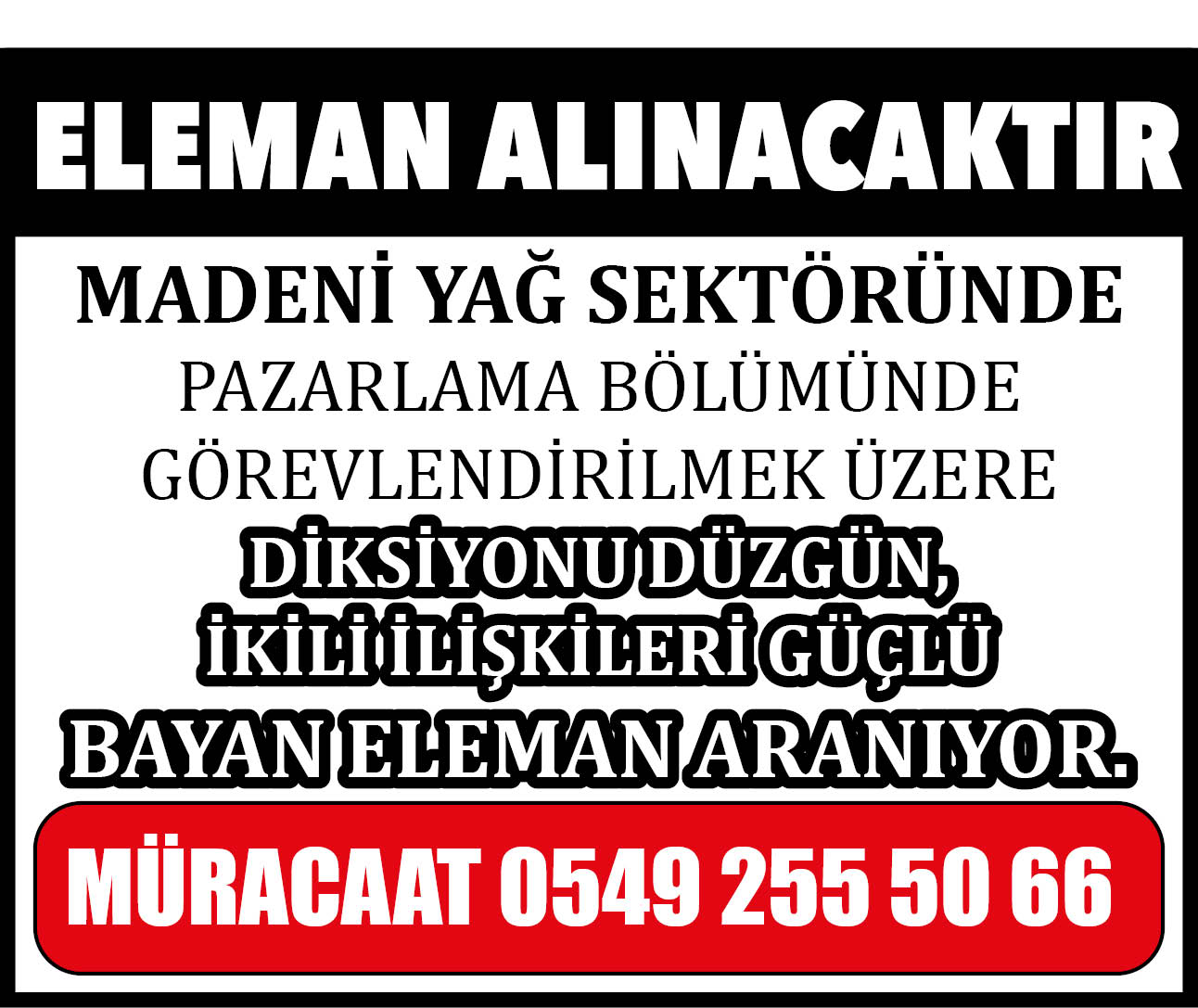 ELEMAN ARANIYOR