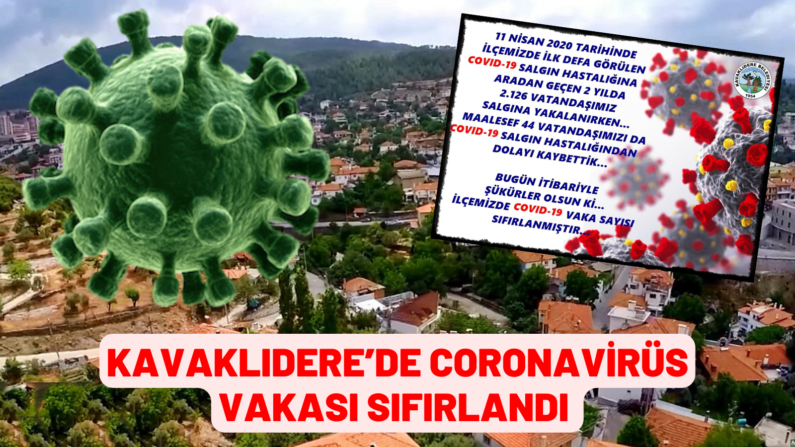 KAVAKLIDERE’DE CORONAVİRÜS VAKASI SIFIRLANDI