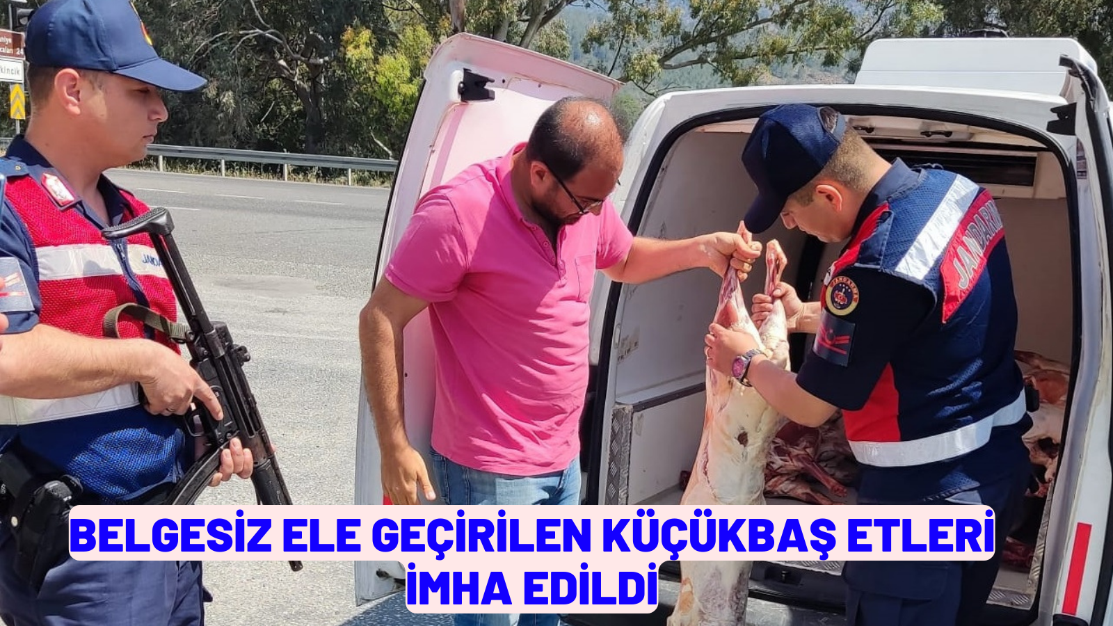 belgesiz ele geçirilen küçükbaş etleri imha edildi