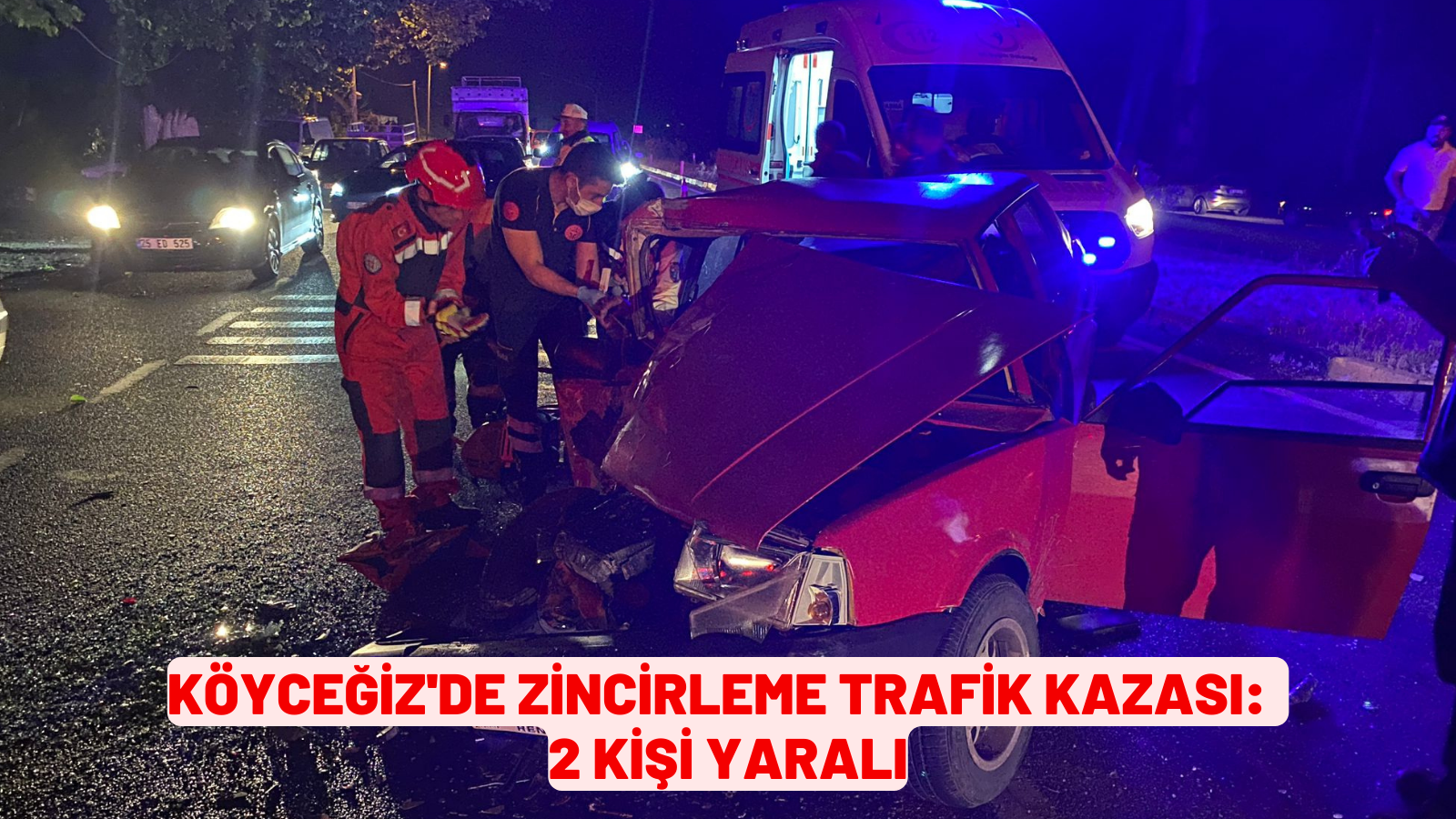 zincirleme trafik kazasında 2 kişi yaralandı