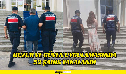 HUZUR VE GÜVEN UYGULAMASINDA 52 ŞAHIS YAKALANDI