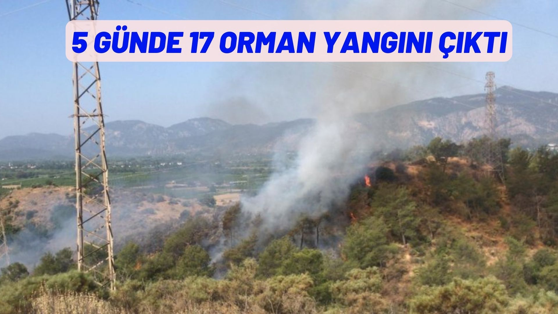 5 GÜNDE 17 ORMAN YANGINI ÇIKTI