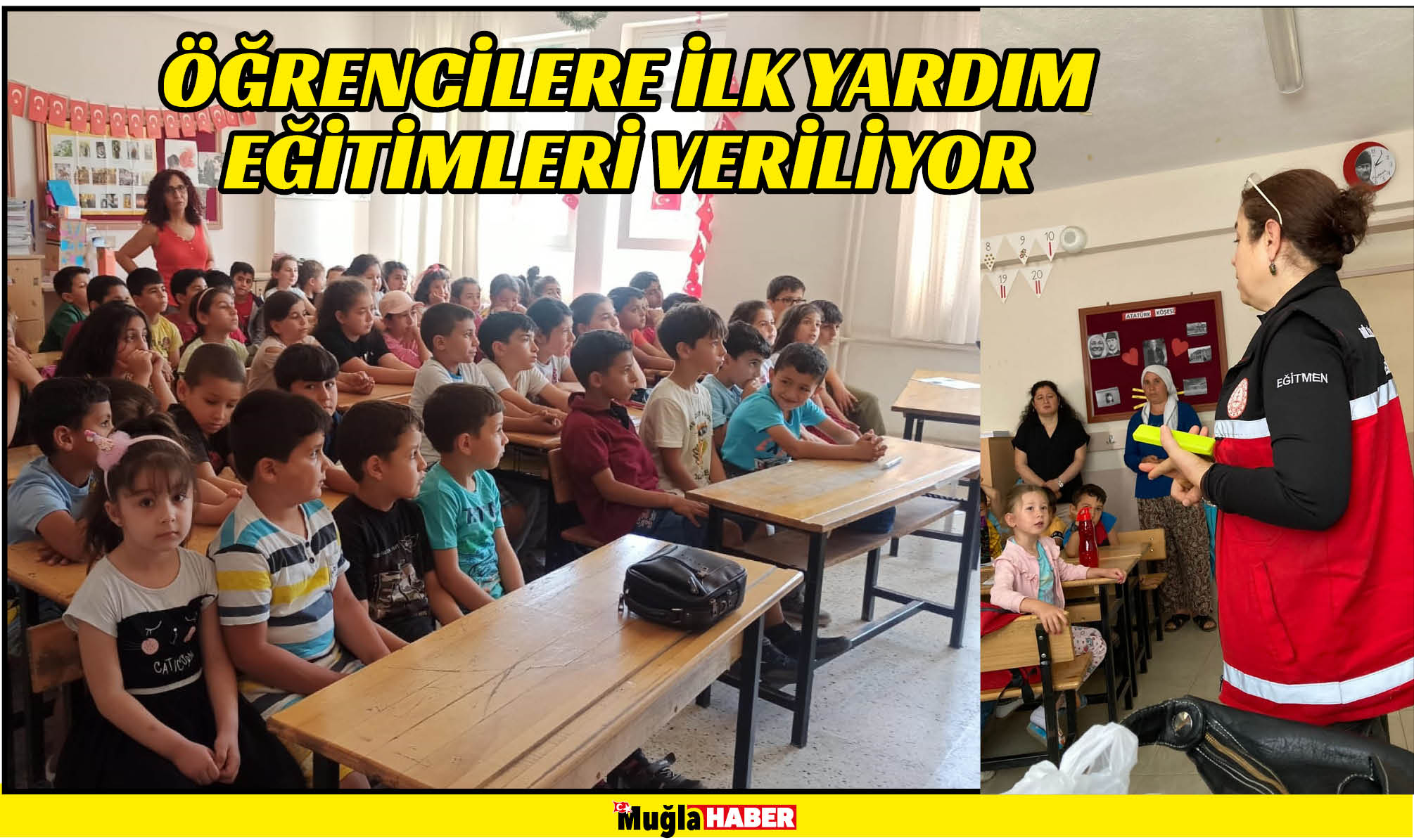 ÖĞRENCİLERE İLK YARDIM EĞİTİMLERİ VERİLİYOR