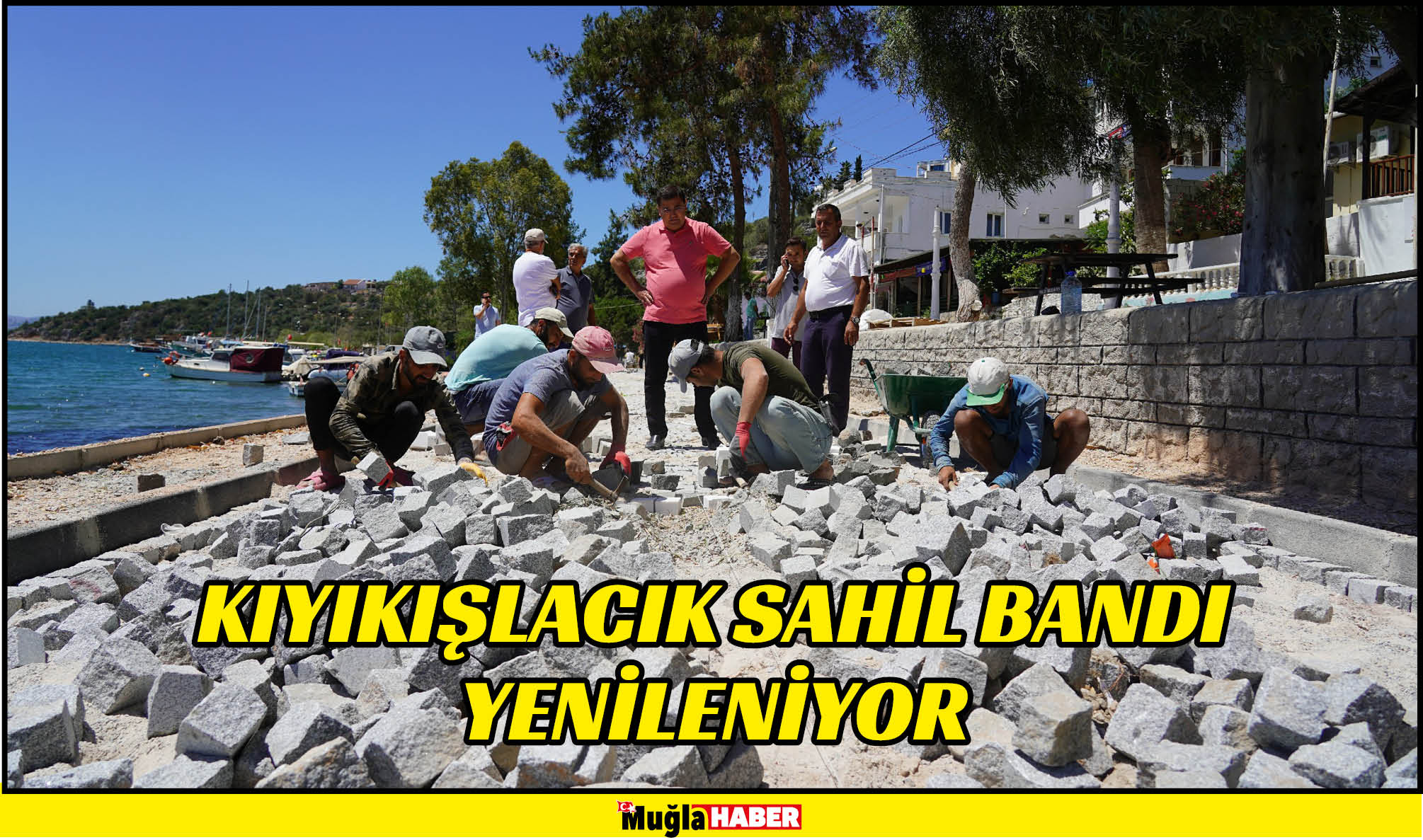 KIYIKIŞLACIK SAHİL BANDI YENİLENİYOR