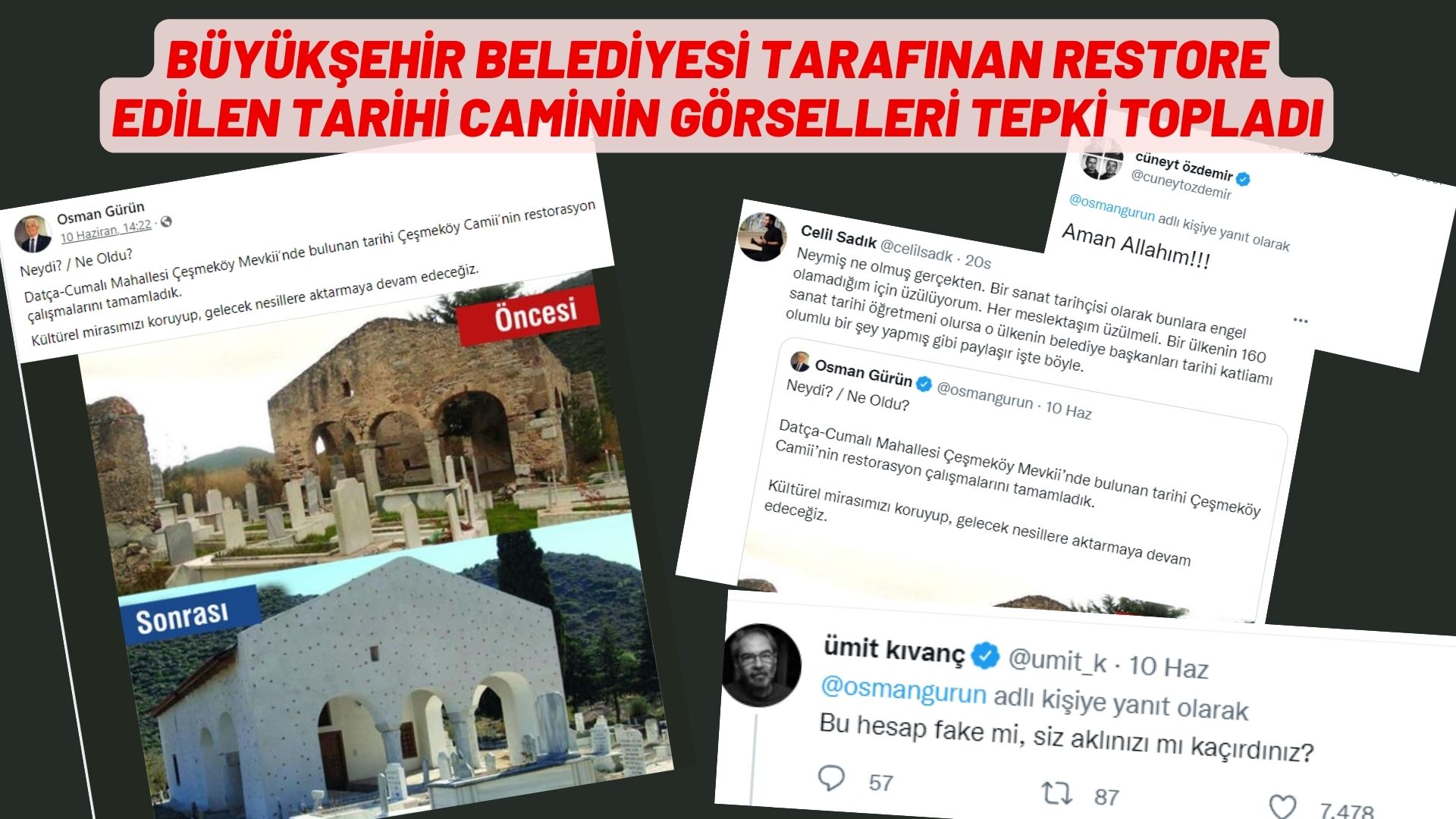 TARİHİ CAMİ’NİN RESTORASYONU TARTIŞMA YARATTI