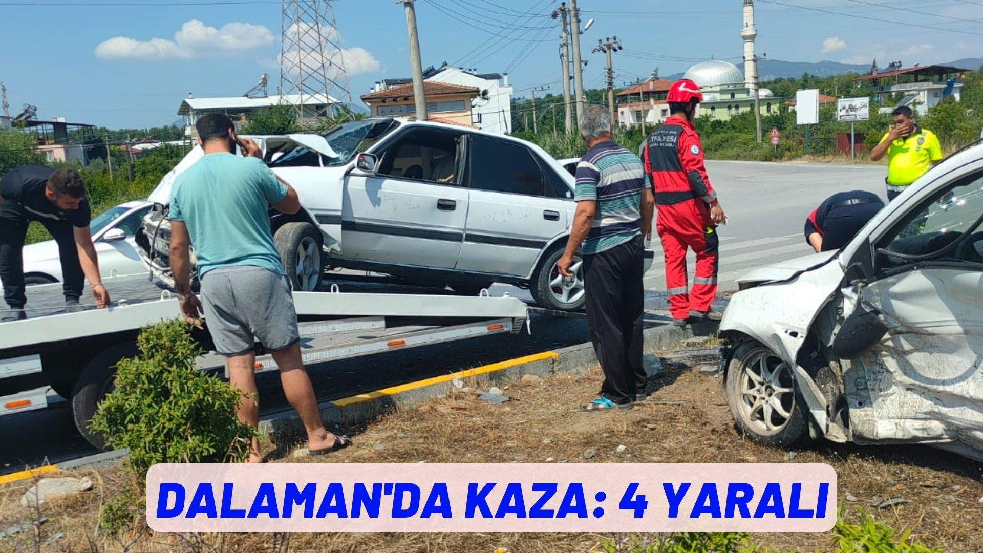 İki otomobilin karıştığı kazada 4 kişi yaralandı