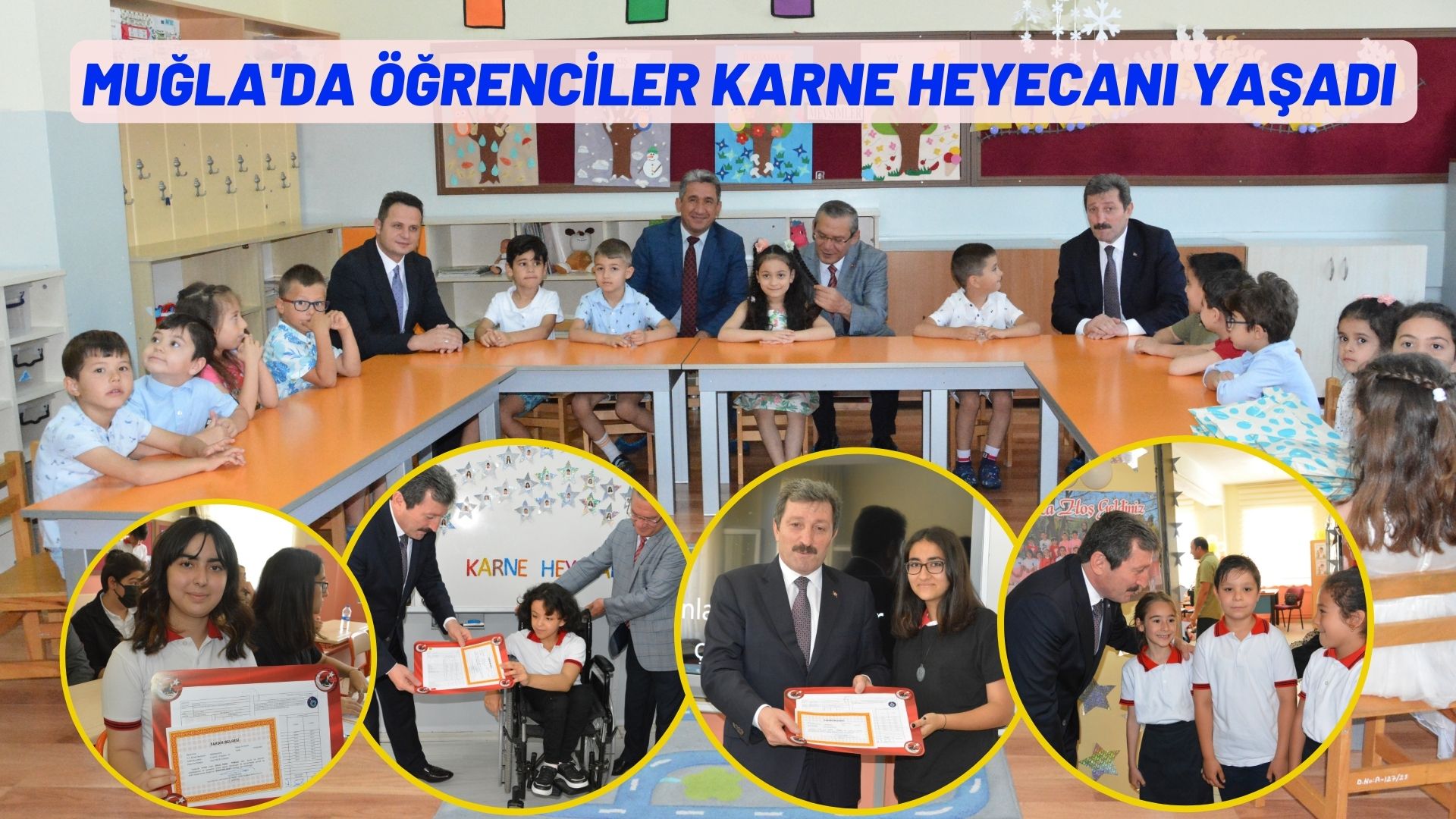 ÖĞRENCİLER KARNE HEYECANI YAŞADI