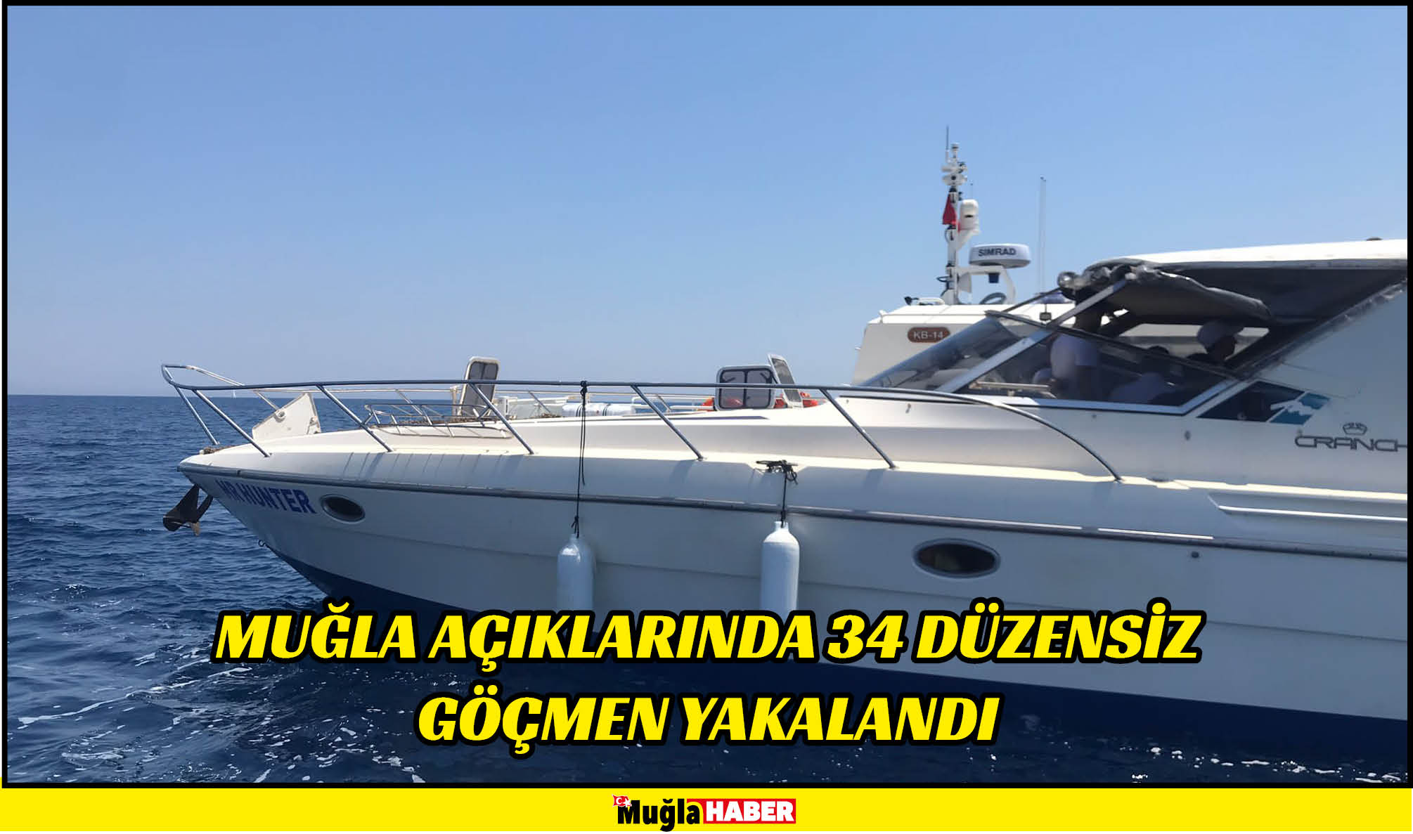 Muğla açıklarında 34 düzensiz göçmen yakalandı