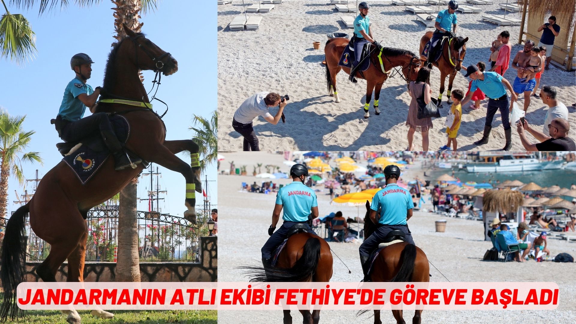 Jandarmanın atlı ekibi Fethiye'de göreve başladı