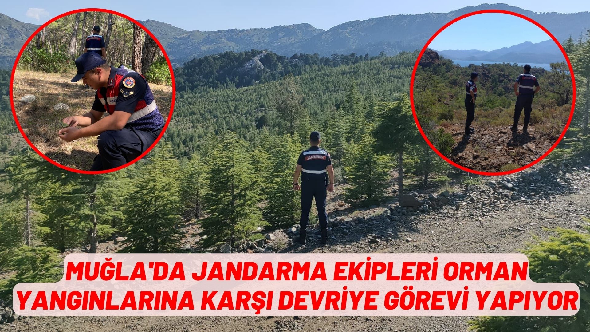 Muğla'da jandarma ekipleri orman yangınlarına karşı devriye görevi yapıyor