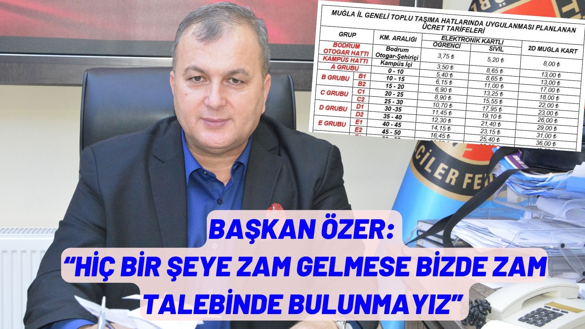 BAŞKAN ÖZER: “HİÇ BİR ŞEYE ZAM GELMESE BİZDE ZAM TALEBİNDE BULUNMAYIZ”