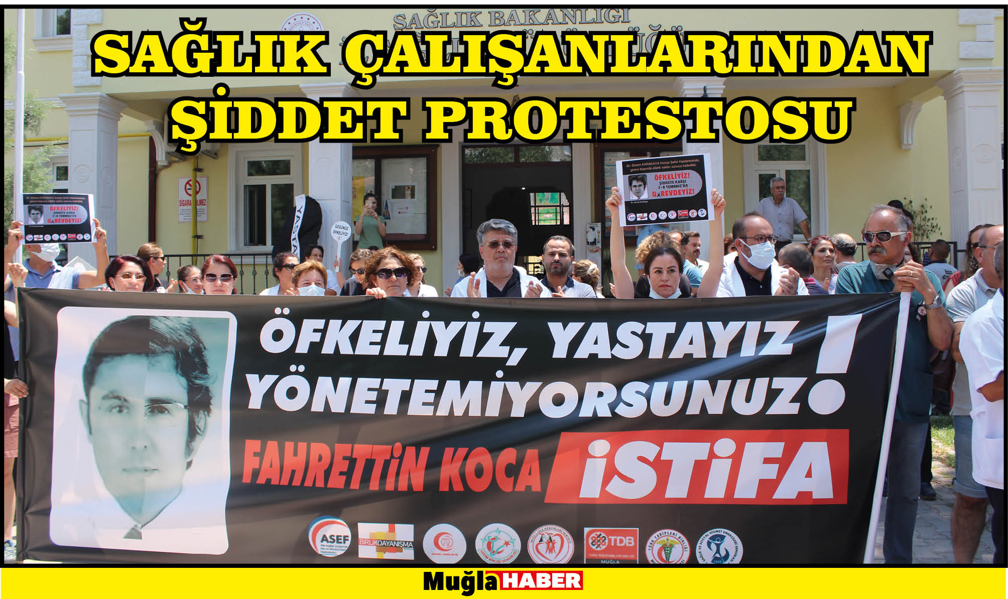 SAĞLIK ÇALIŞANLARINDAN ŞİDDET PROTESTOSU