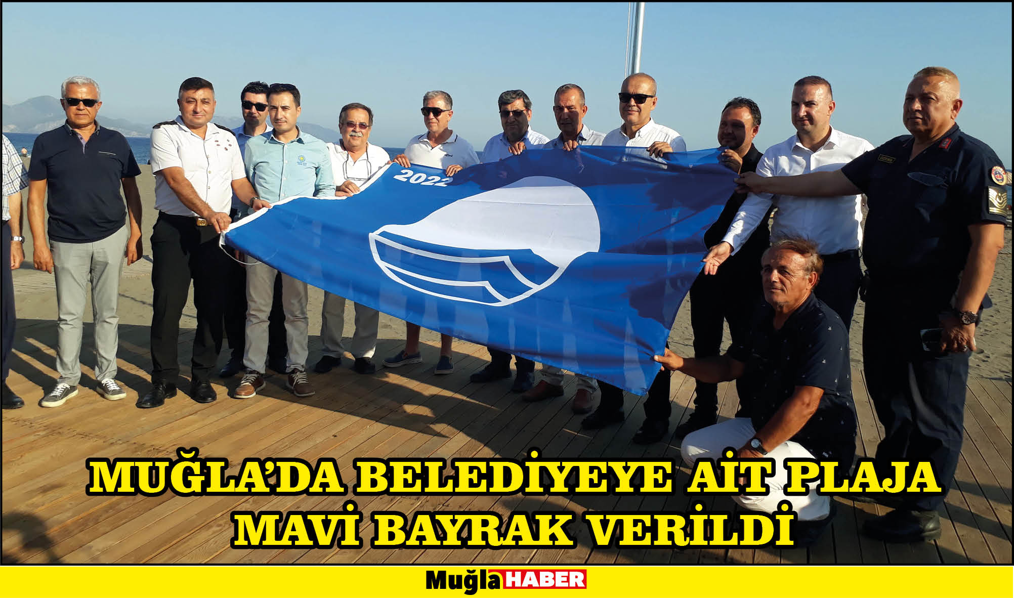 Muğla'da belediyeye ait halk plajına mavi bayrak verildi