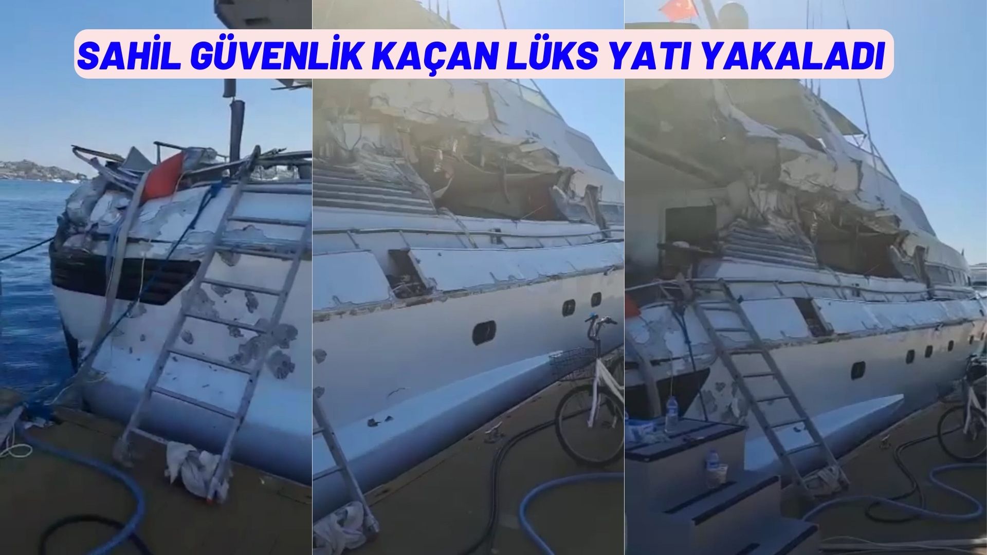 SAHİL GÜVENLİK KAÇAN LÜKS YATI YAKALADI