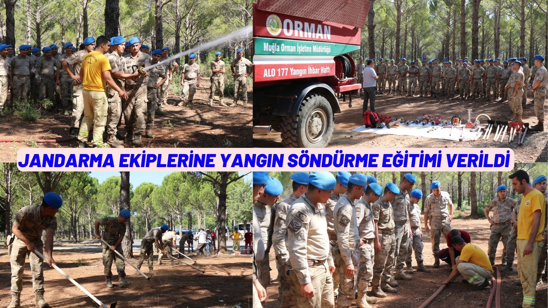 JANDARMA EKİPLERİNE YANGIN SÖNDÜRME EĞİTİMİ VERİLDİ