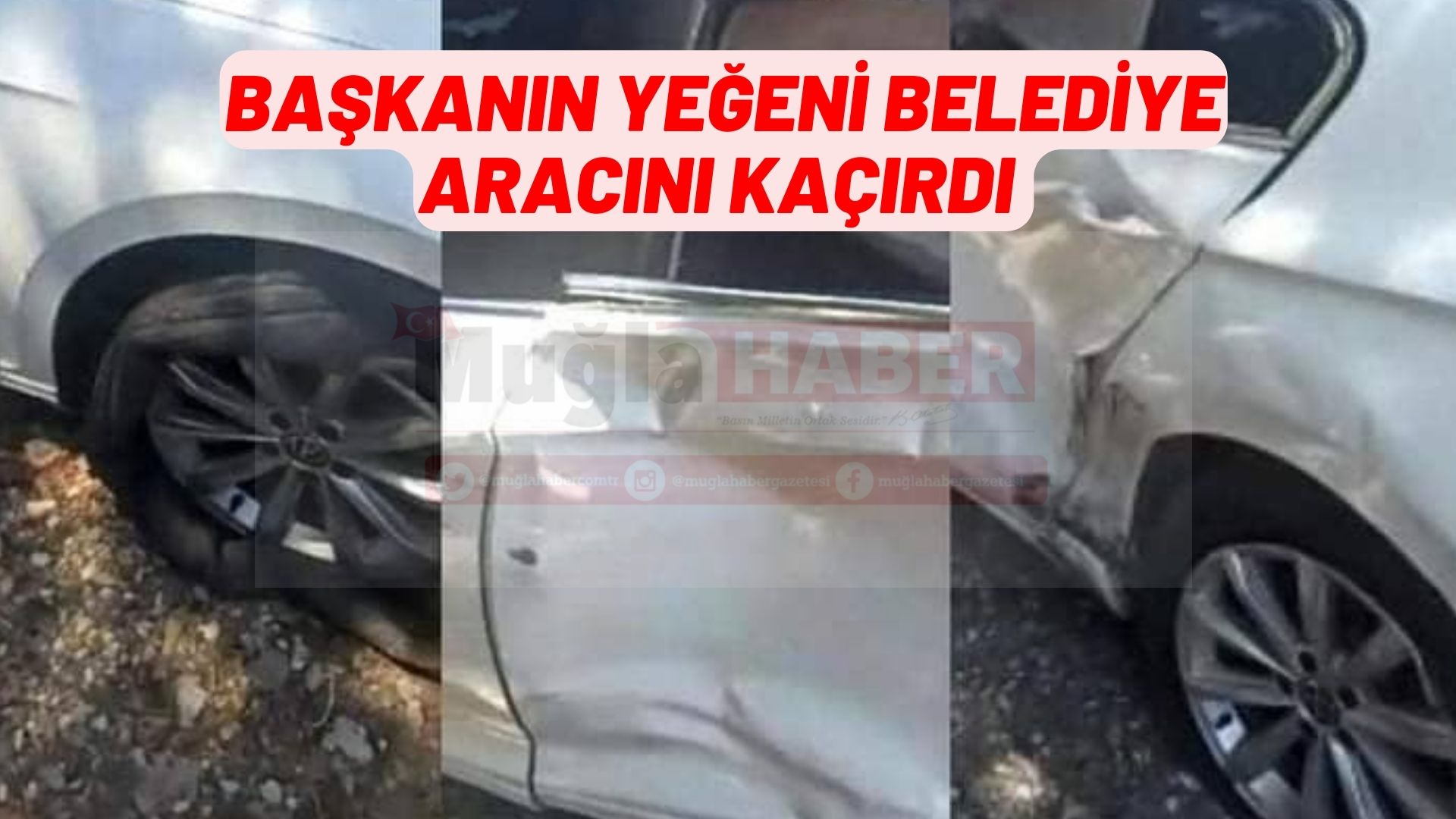 BAŞKANIN YEĞENİ BELEDİYE ARACINI KAÇIRDI