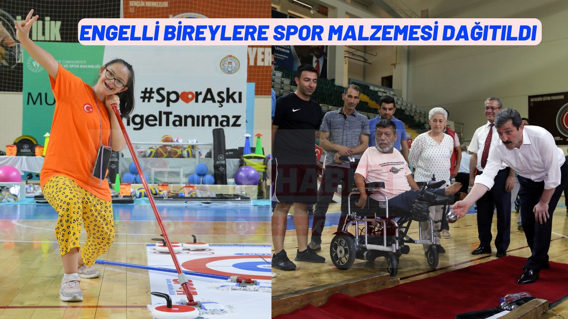 ENGELLİ BİREYLERE SPOR MALZEMESİ DAĞITILDI