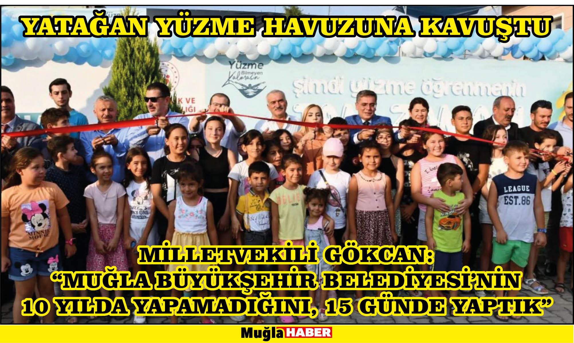 YATAĞAN YÜZME HAVUZUNA KAVUŞTU