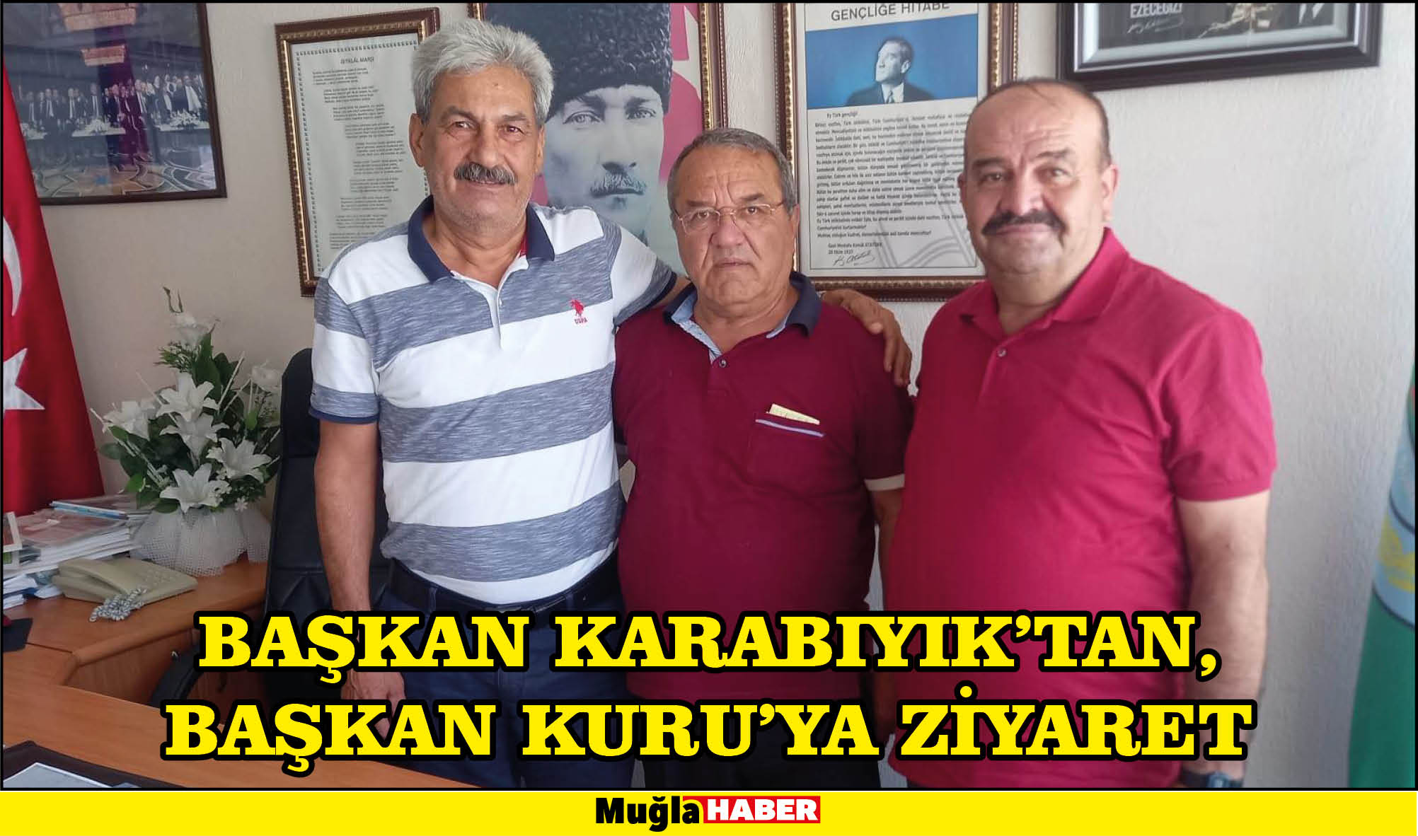 BAŞKAN KARABIYIK’TAN,  BAŞKAN KURU’YA ZİYARET