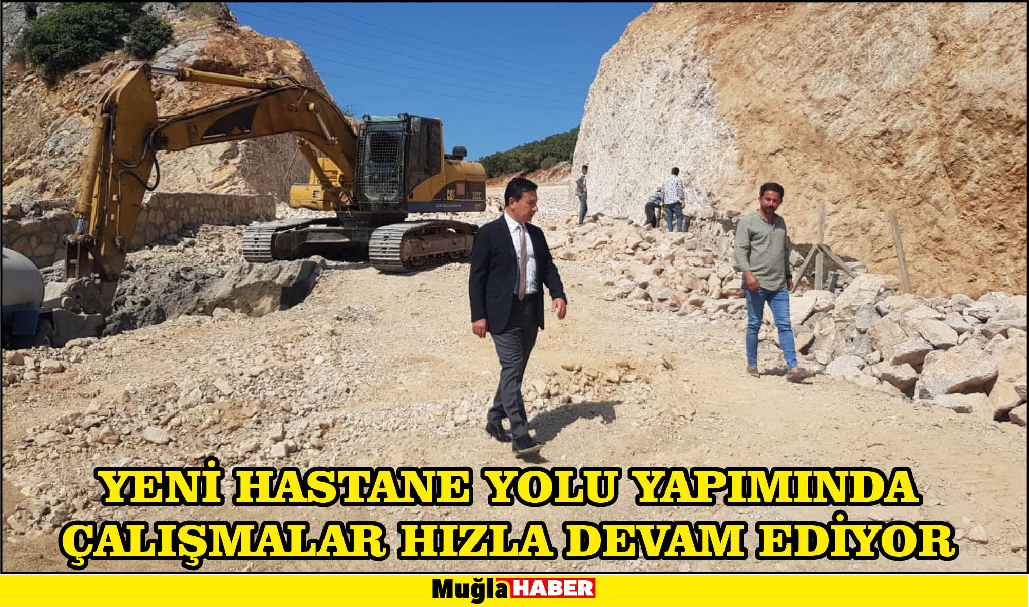 YENİ HASTANE YOLU YAPIMINDA ÇALIŞMALAR HIZLA DEVAM EDİYOR