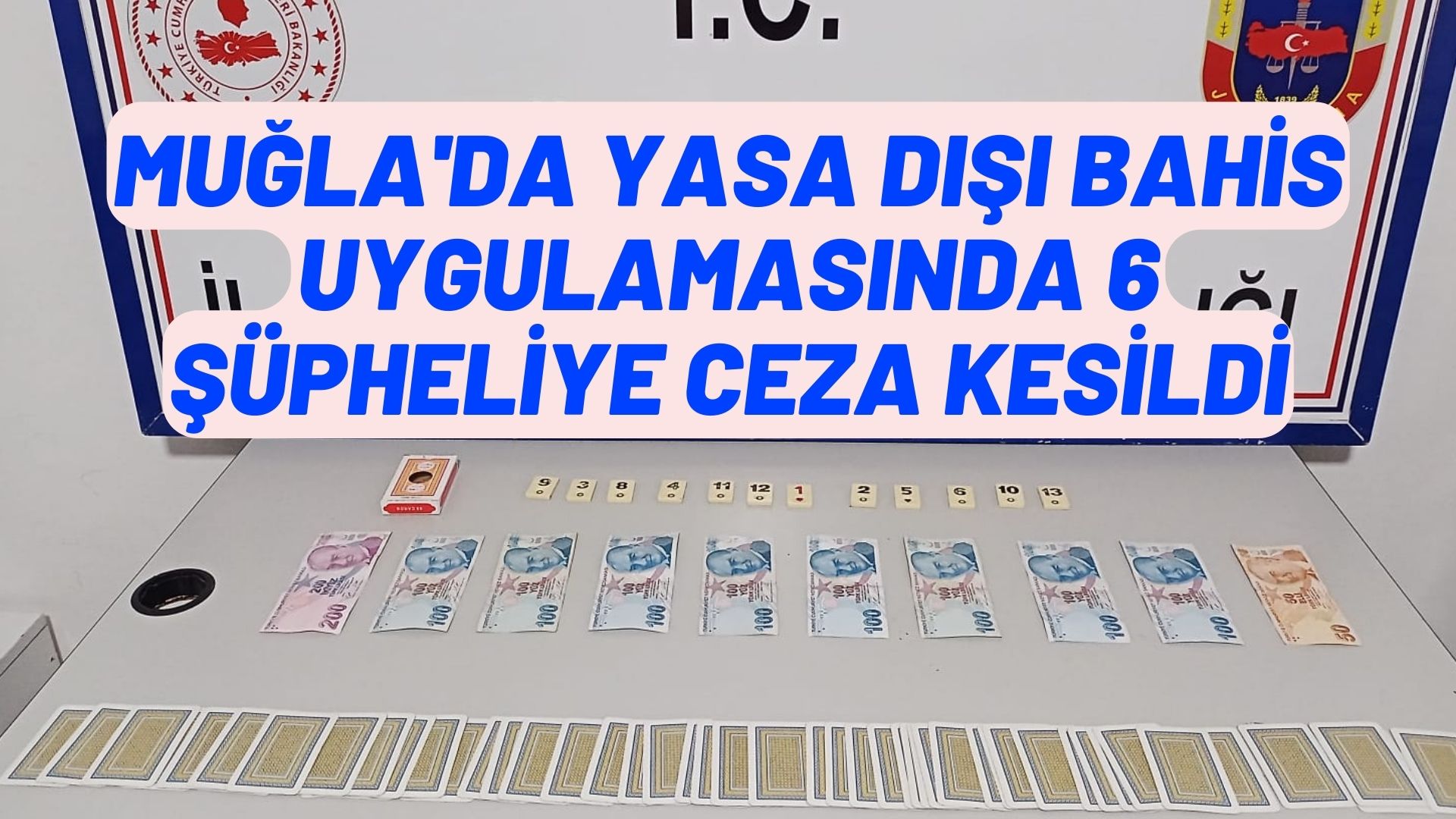 Muğla'da yasa dışı bahis uygulamasında 6 şüpheliye ceza kesildi