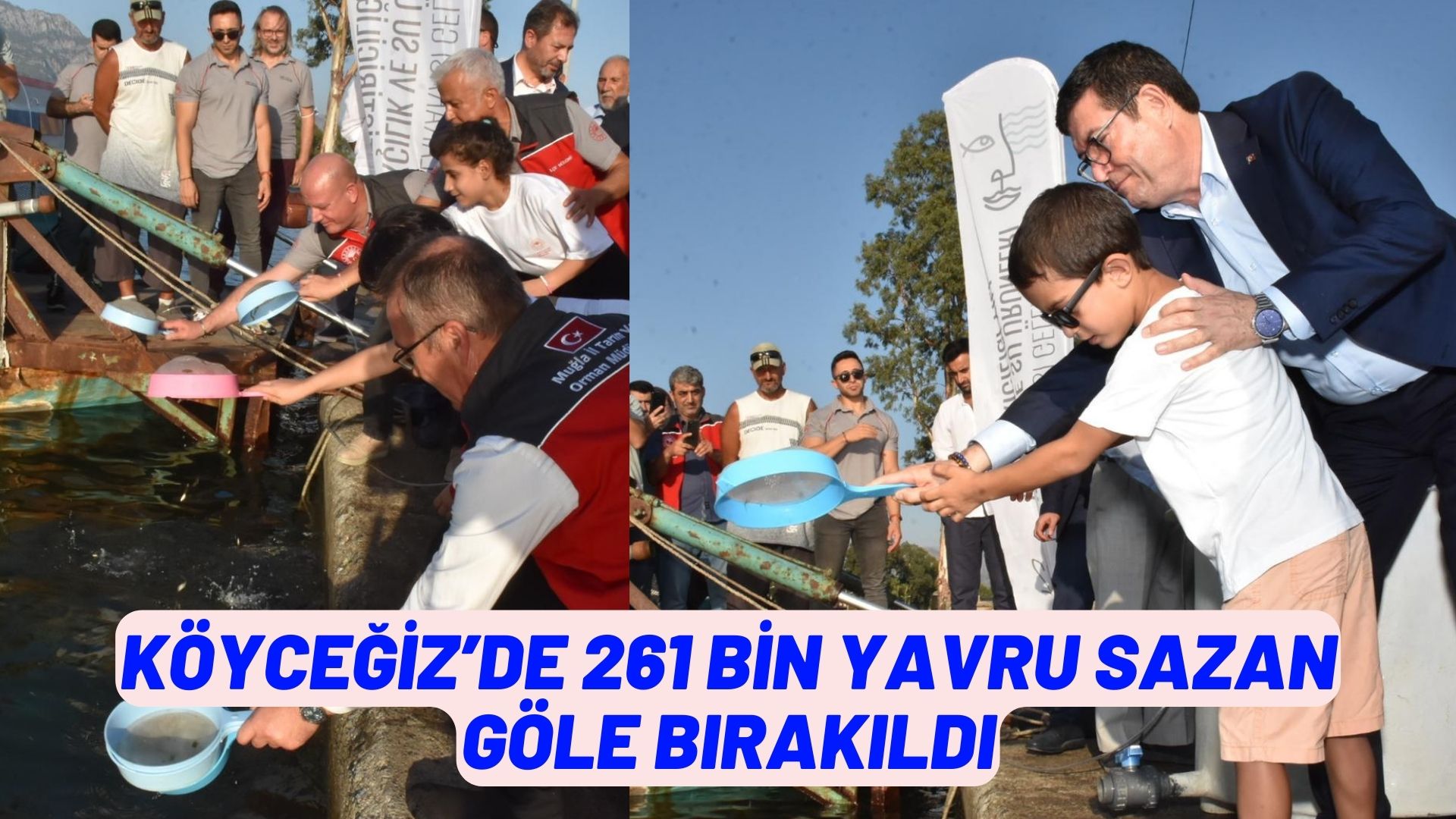 KÖYCEĞİZ’DE 261 BİN YAVRU SAZAN GÖLE BIRAKILDI