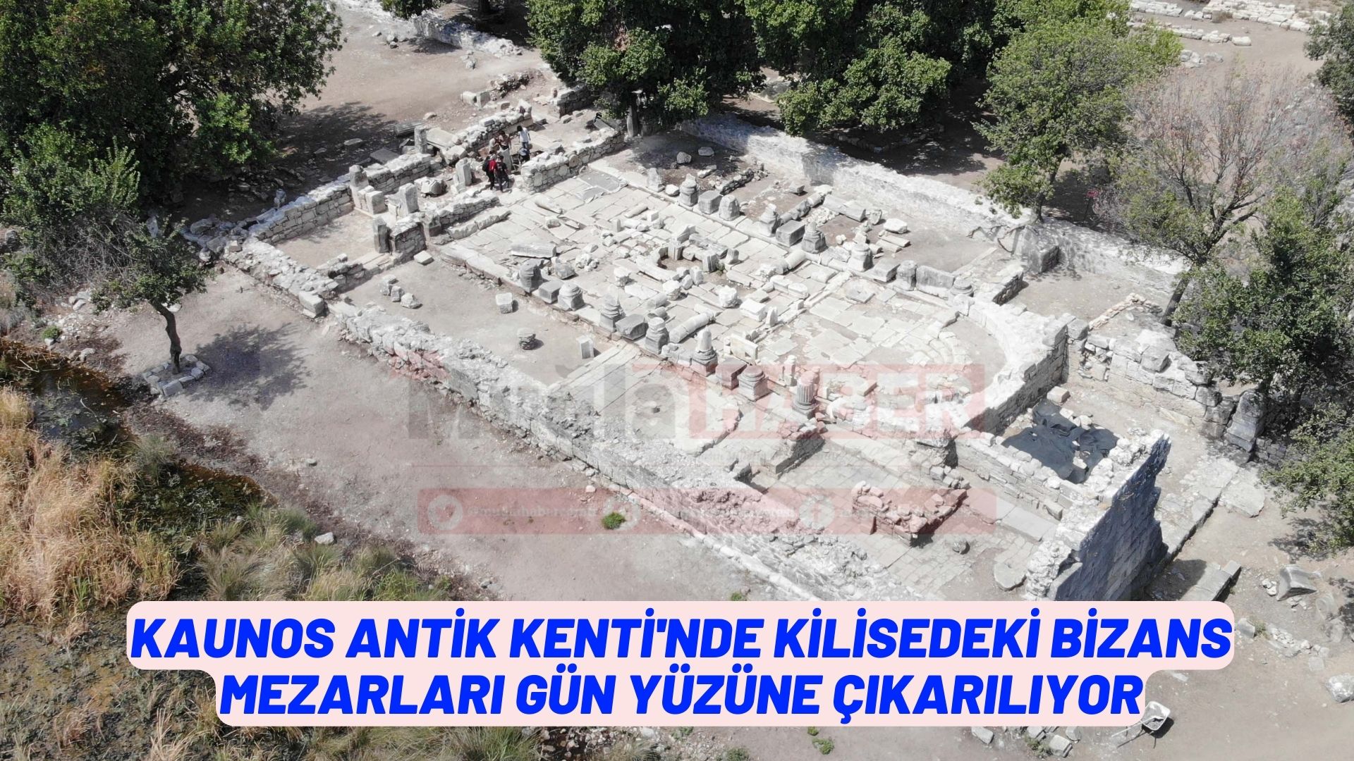 Kaunos Antik Kenti'nde kilisedeki Bizans mezarları gün yüzüne çıkarılıyor