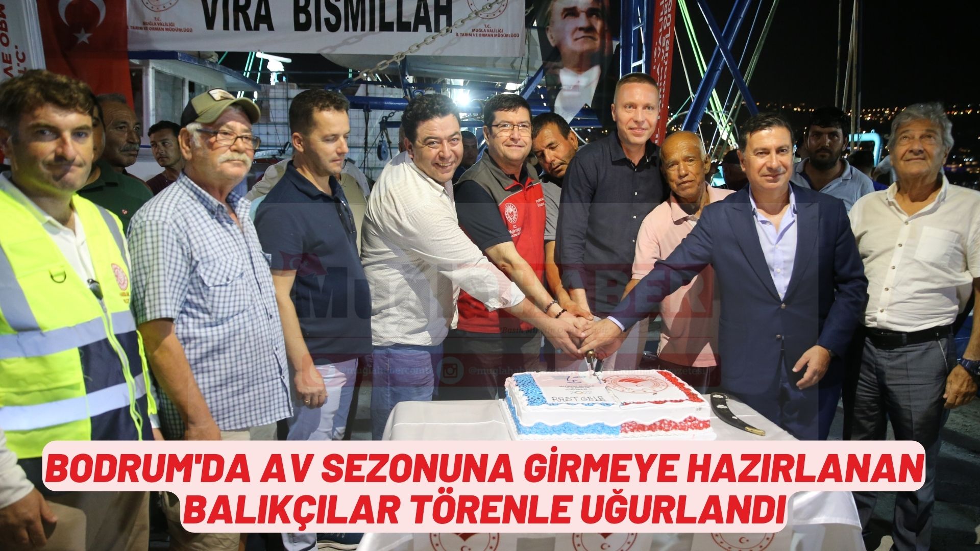 Bodrum'da av sezonuna girmeye hazırlanan balıkçılar törenle uğurlandı